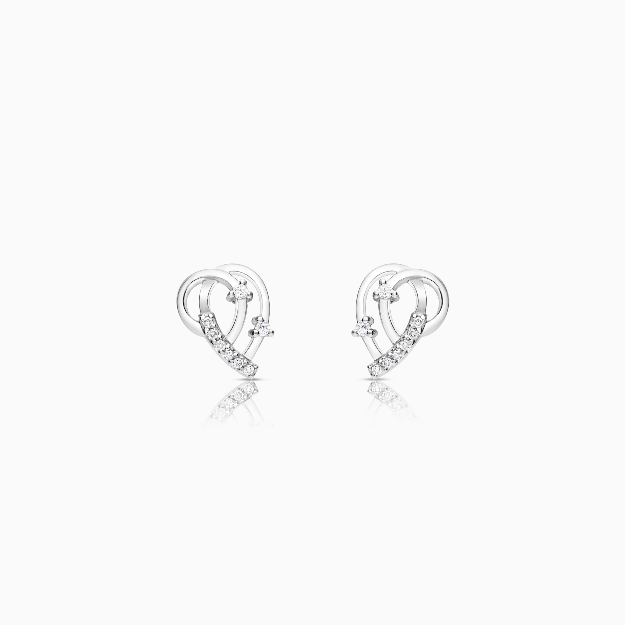 Diamantörhängen 0,14ct 18K vitguld