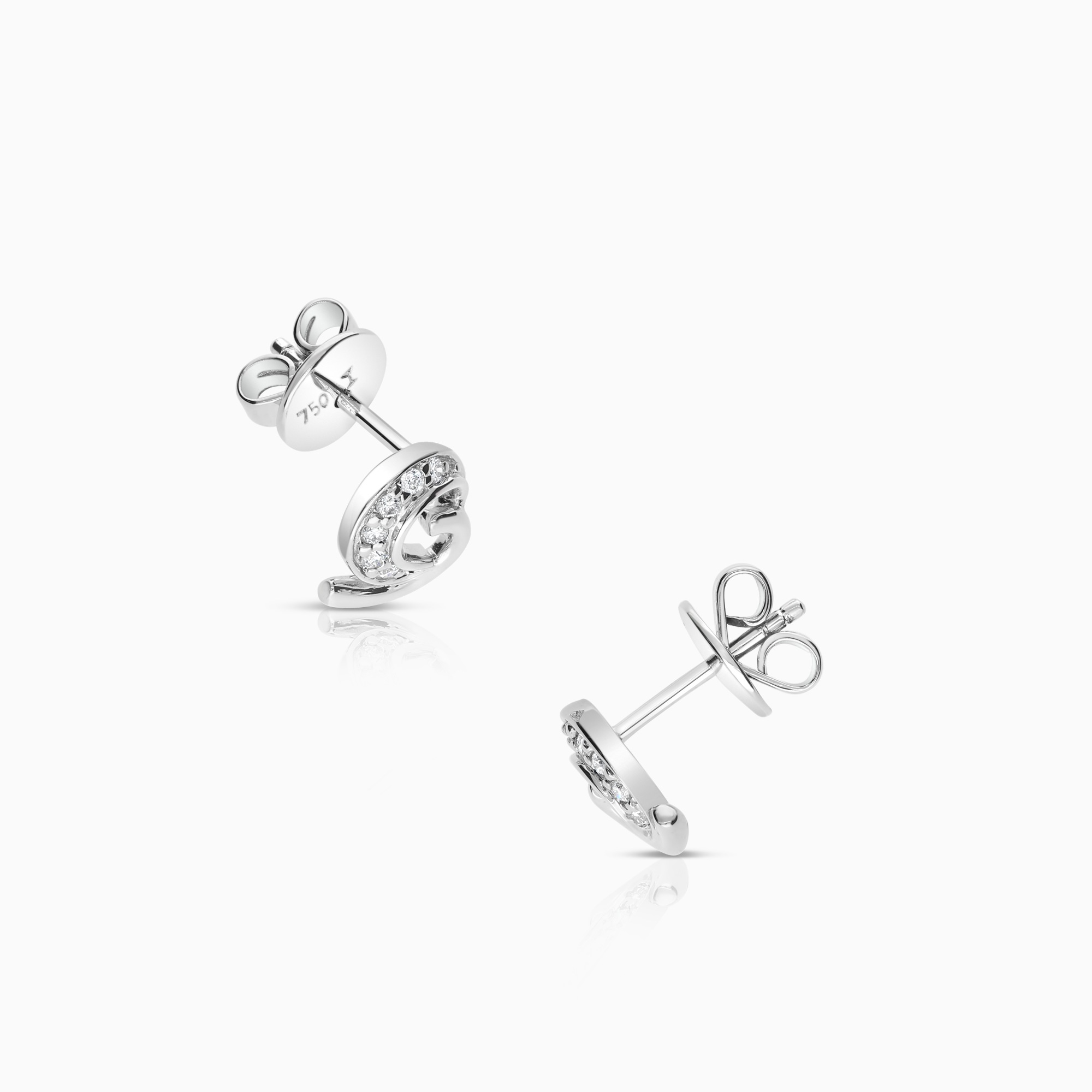 Diamantörhängen 0,07ct 18K vitguld
