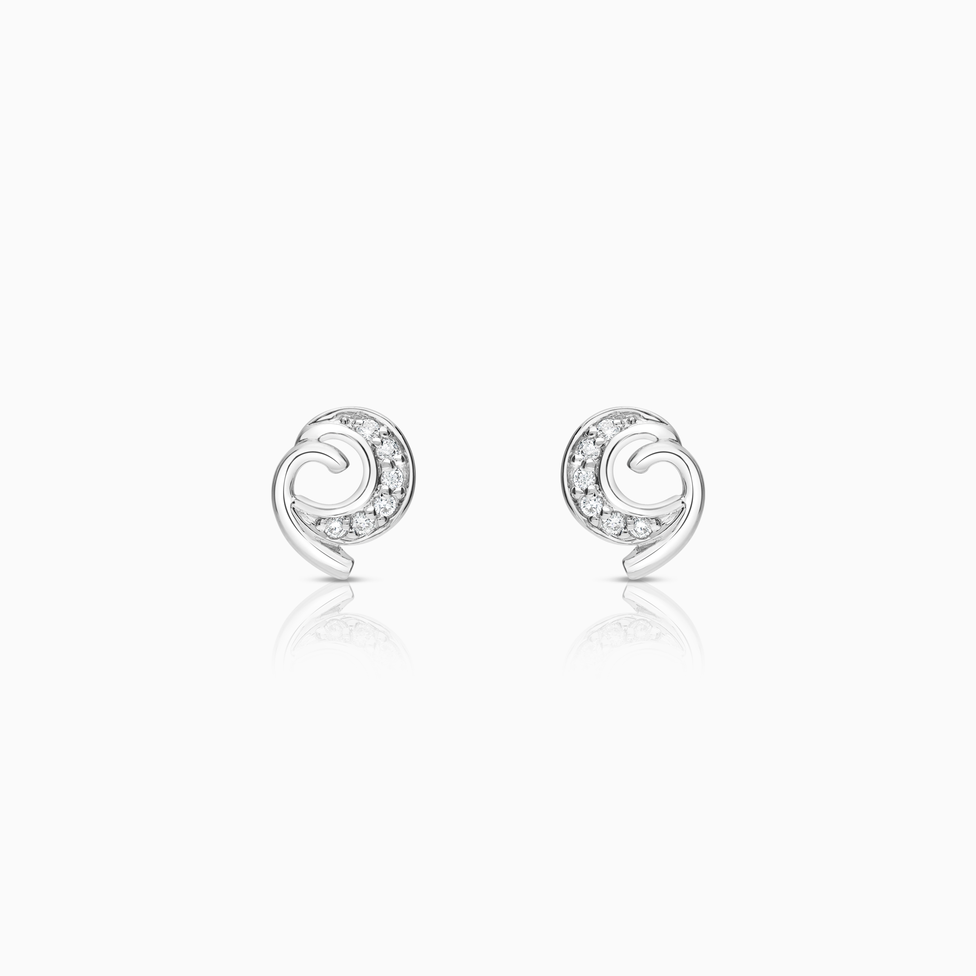 Diamantörhängen 0,07ct 18K vitguld