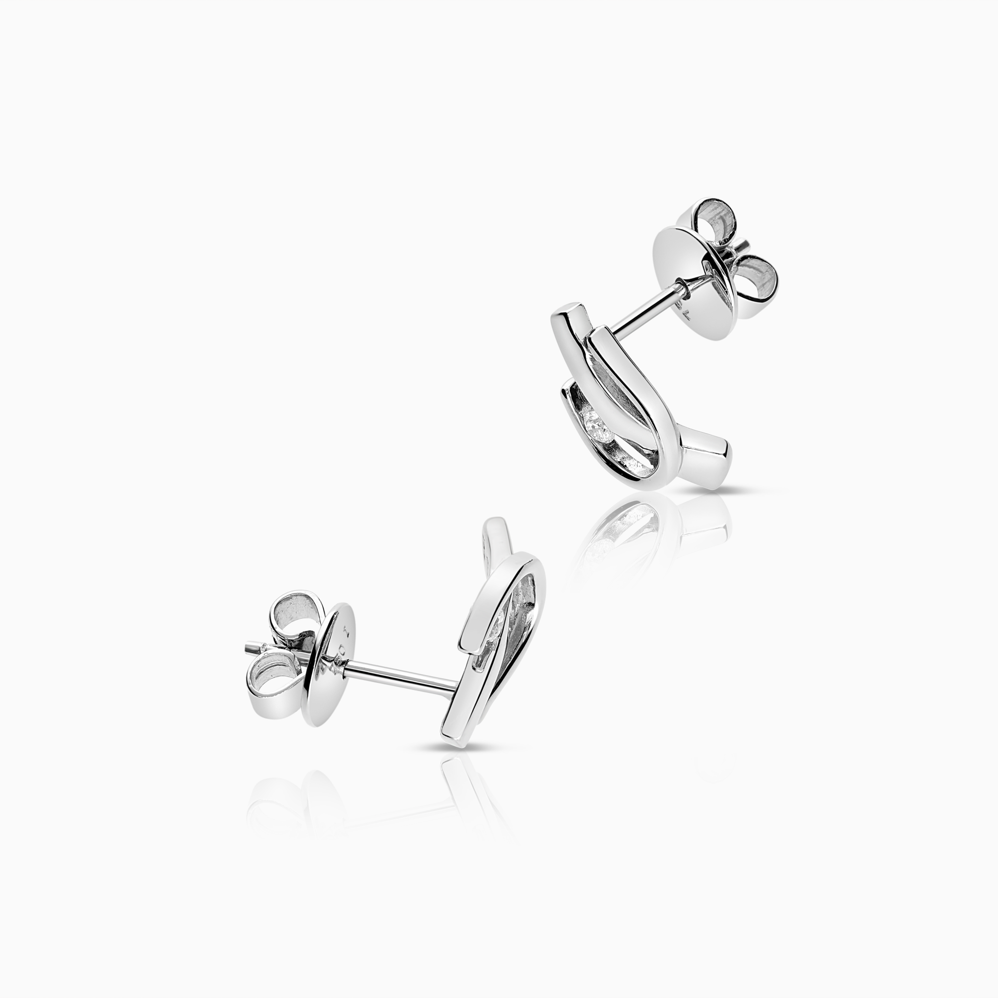 Diamantörhängen 0,05ct 18K vitguld