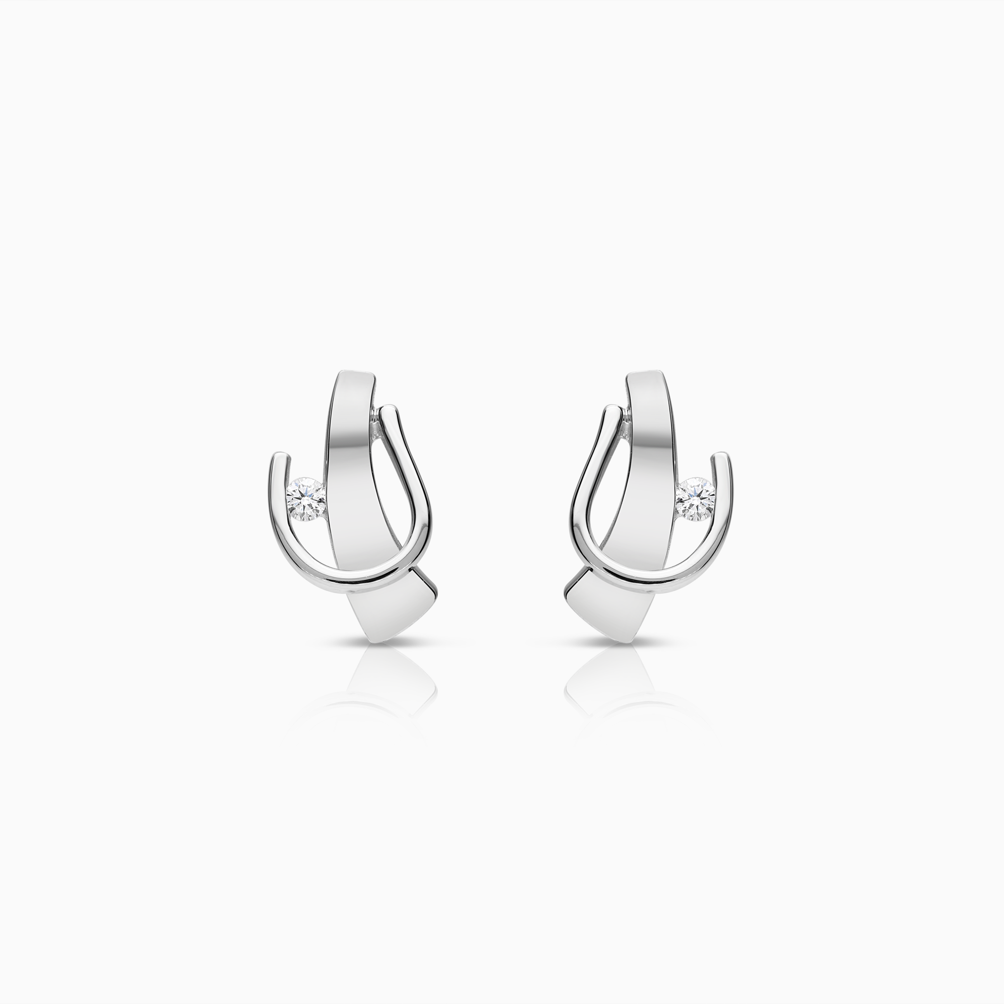 Diamantörhängen 0,05ct 18K vitguld