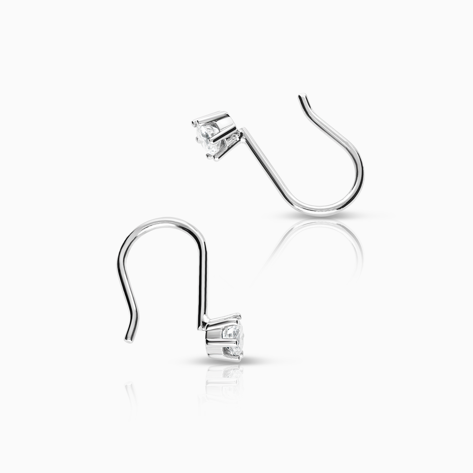 Diamantøredobber 0,25ct 18K hvitt gull
