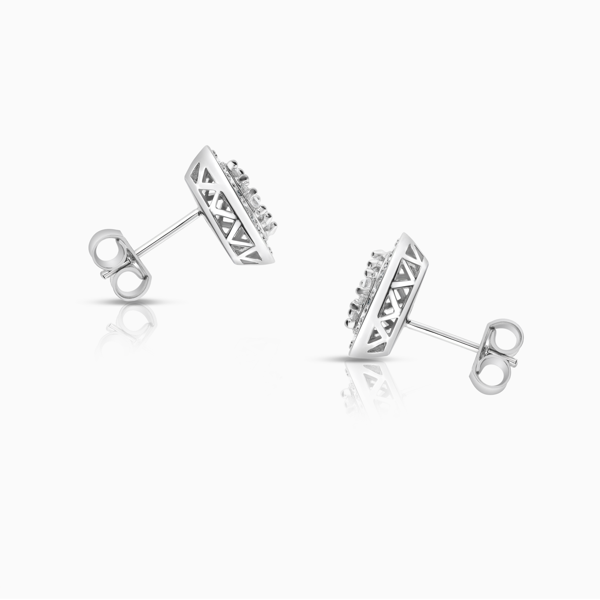 Diamond earrings 0.50ct 18K white gold