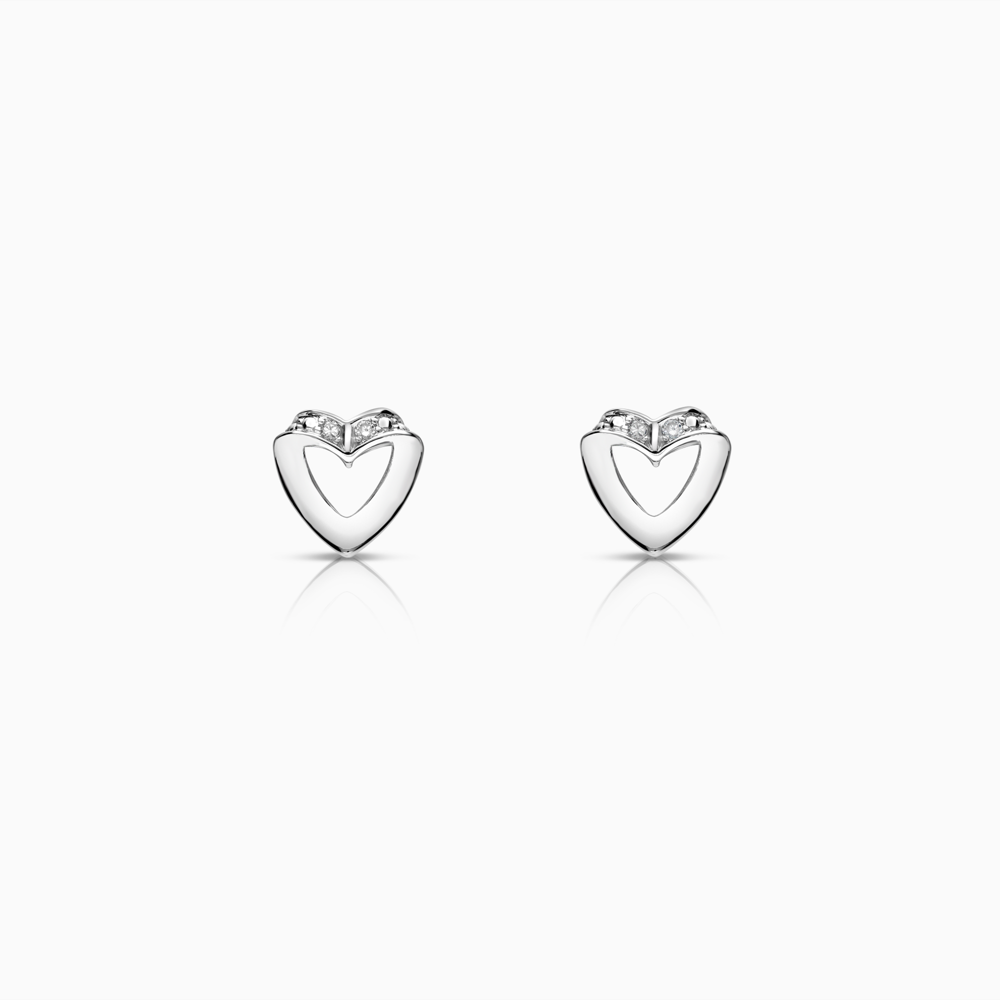 Diamantörhängen 0,02ct 18K vitguld