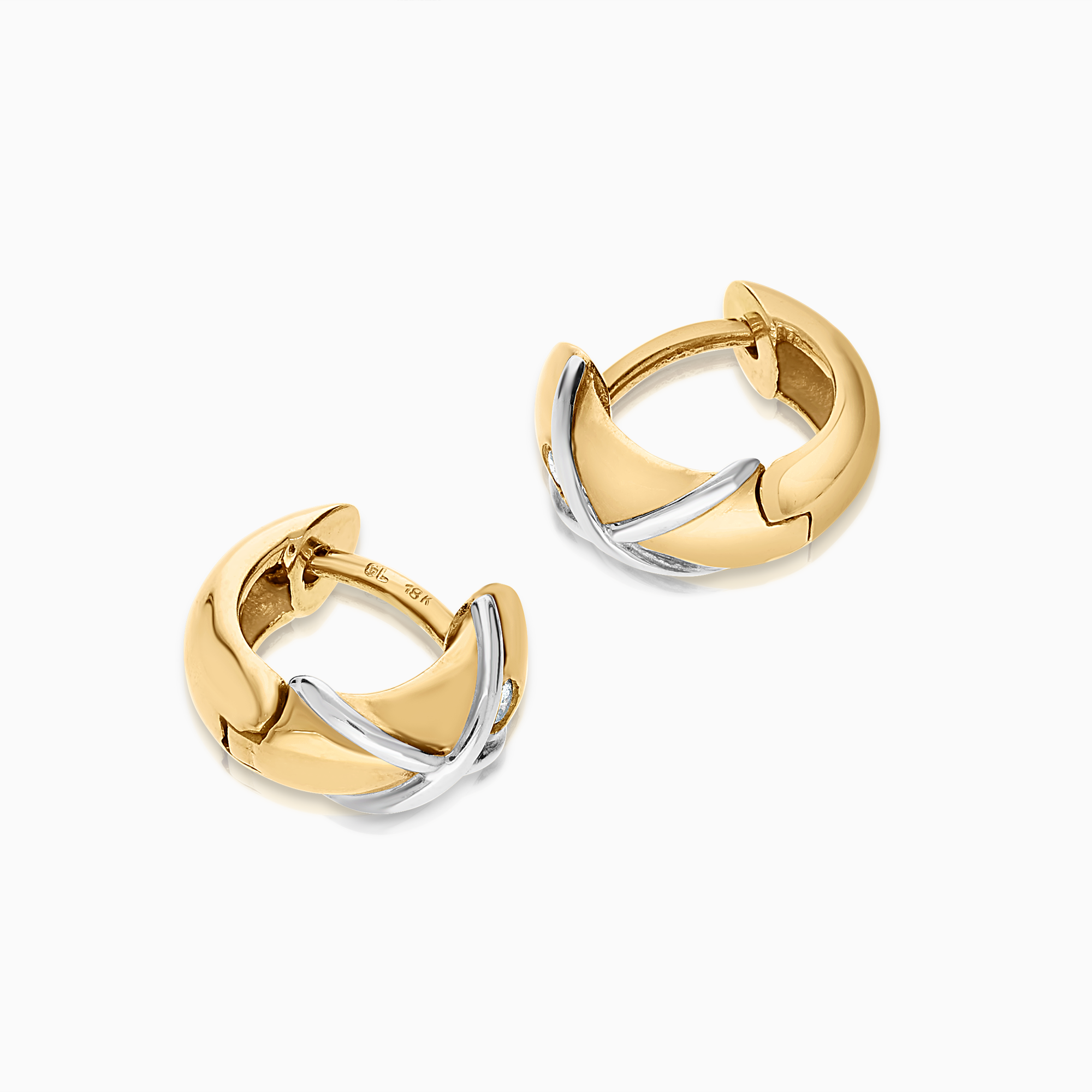 Diamantörhängen 0,04ct 18K guld/vitguld