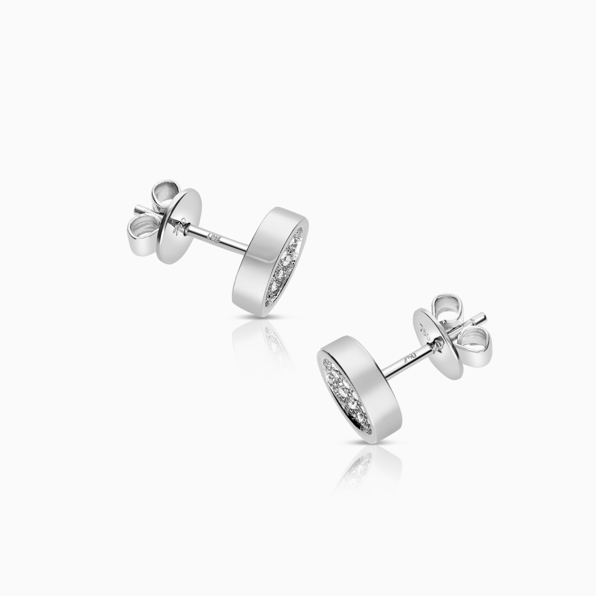 Diamond earrings 0.18ct 18K white gold