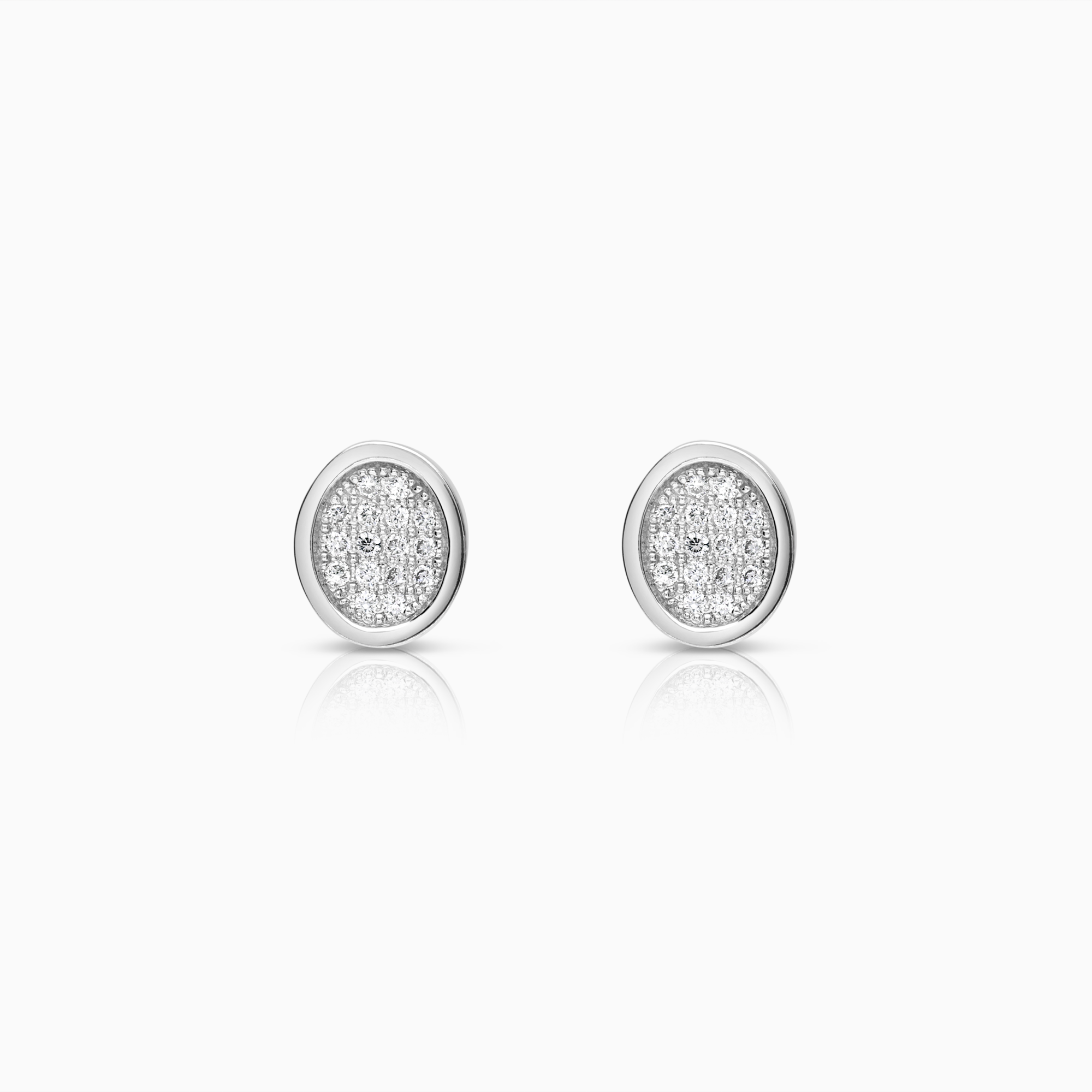 Diamond earrings 0.18ct 18K white gold