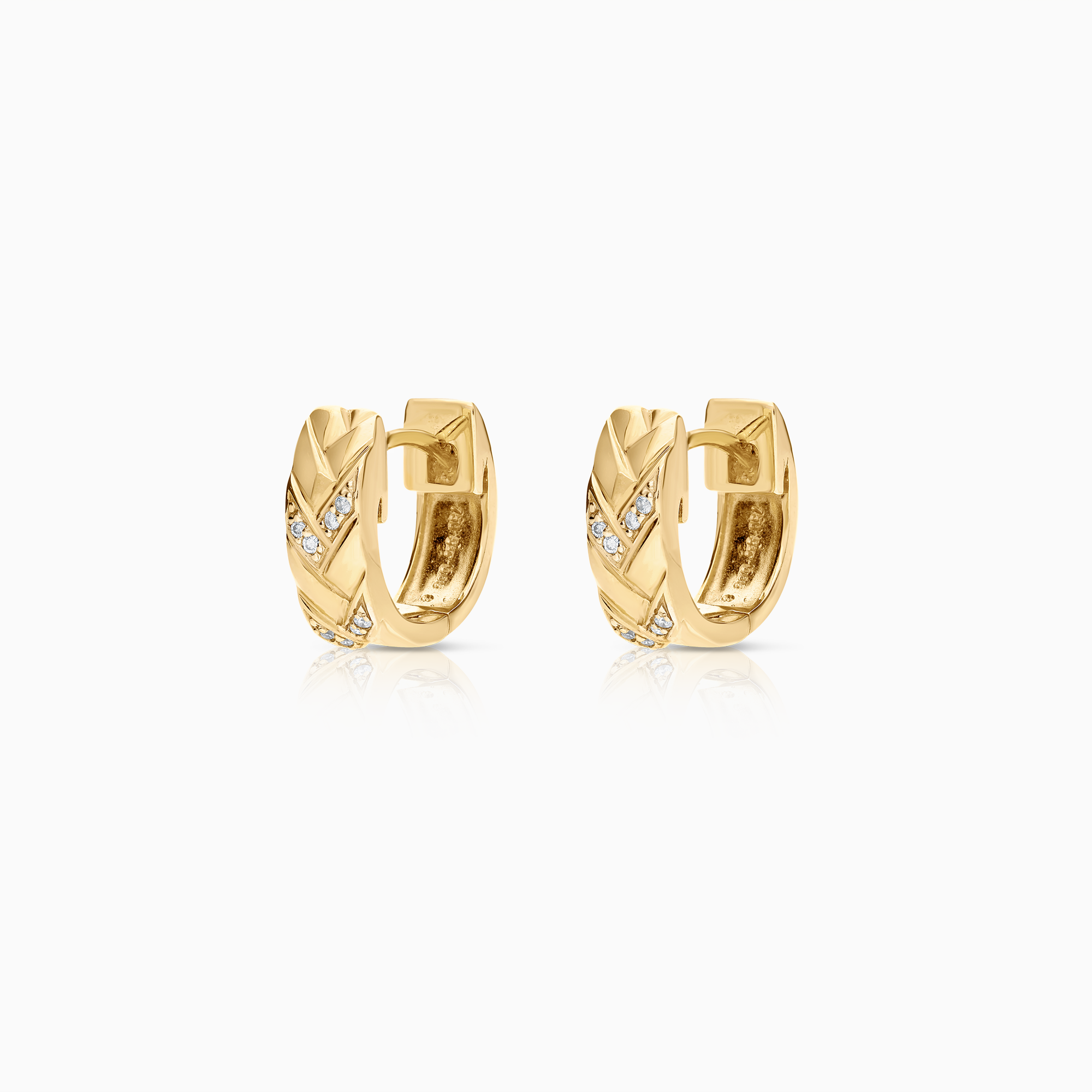 Diamond earrings 0.10ct 18K gold