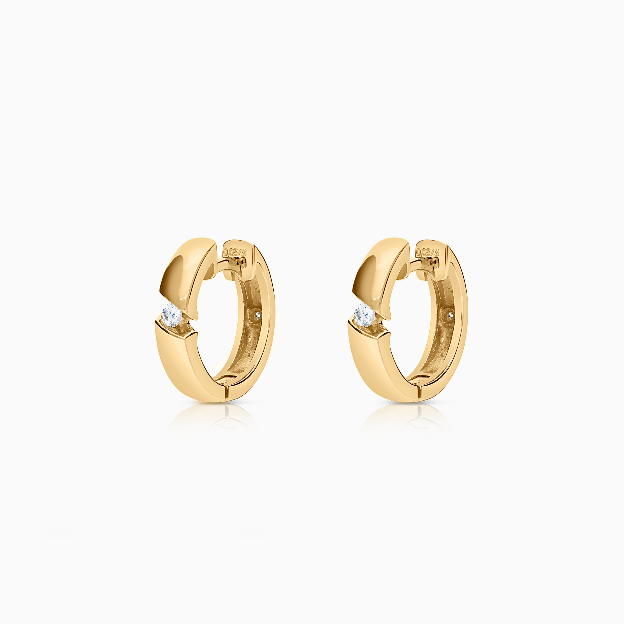 Diamond earrings 0.10ct 18K gold