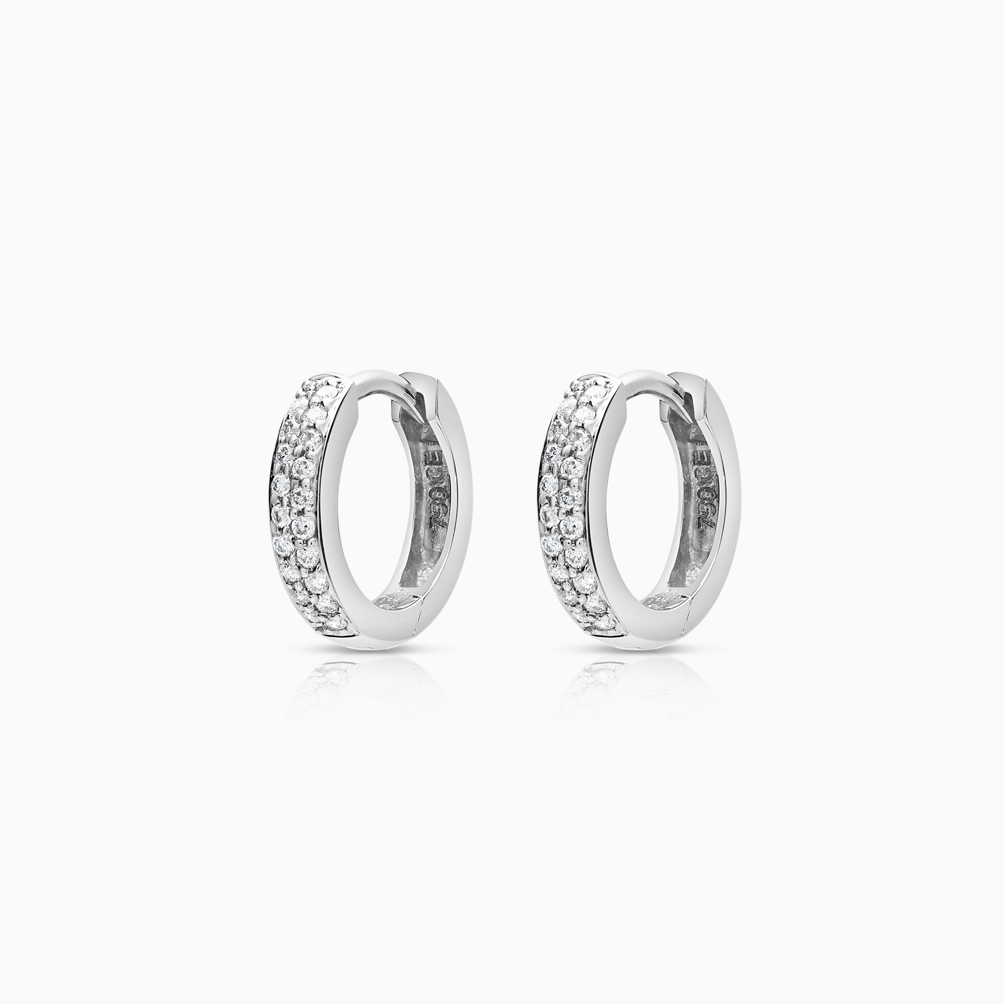 Diamantøredobber 0,22ct 18K hvitt gull