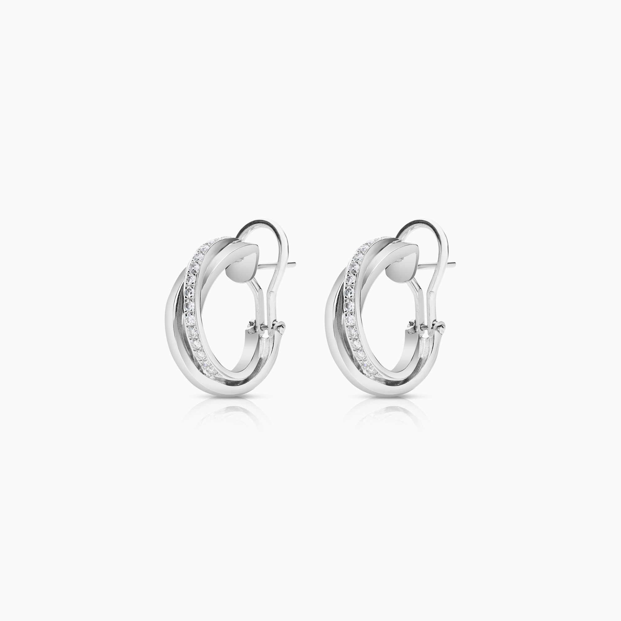 Diamond earrings 0.40ct 18K white gold