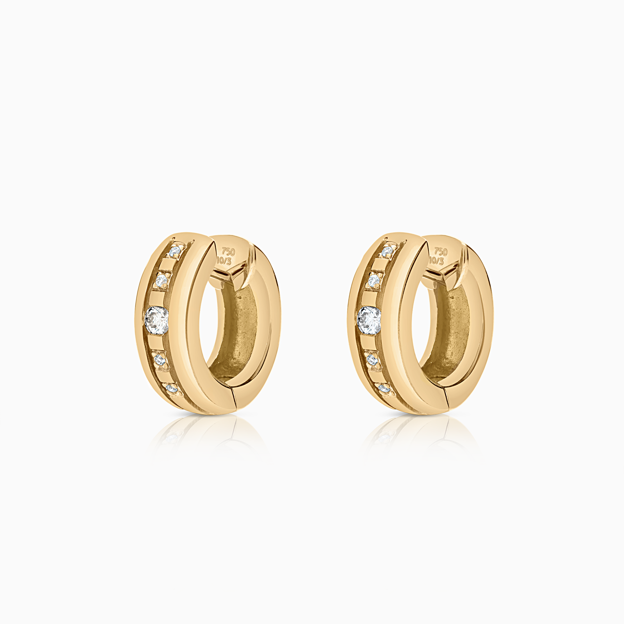 Diamond earrings 0.20ct 18K gold