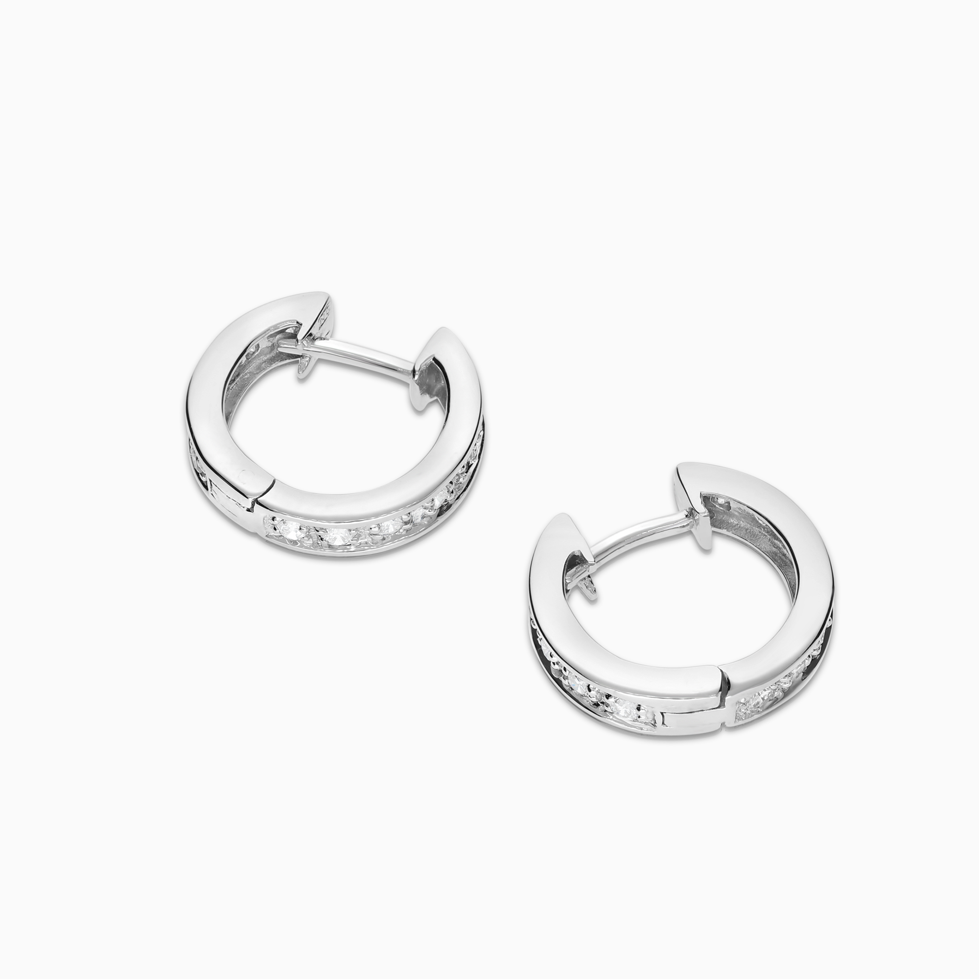 Diamond earrings 0.24ct 18K white gold
