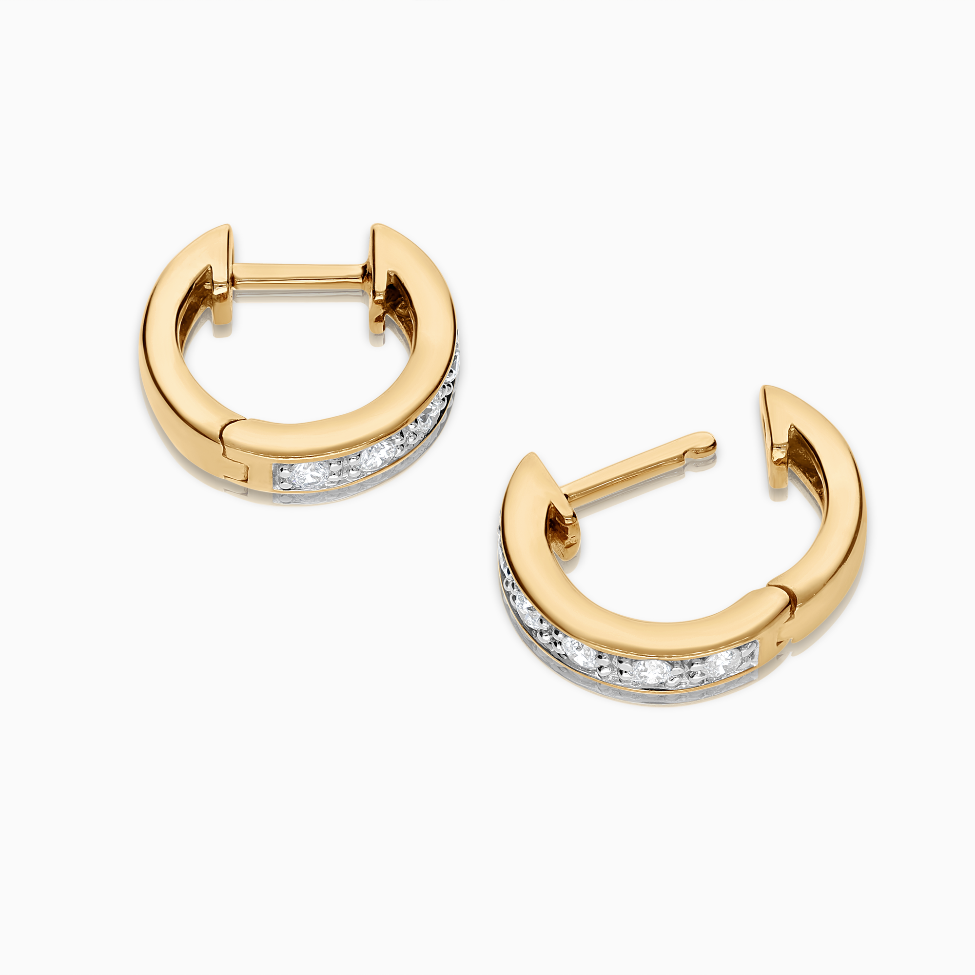 Diamond earrings 0.28ct 18K gold/white gold