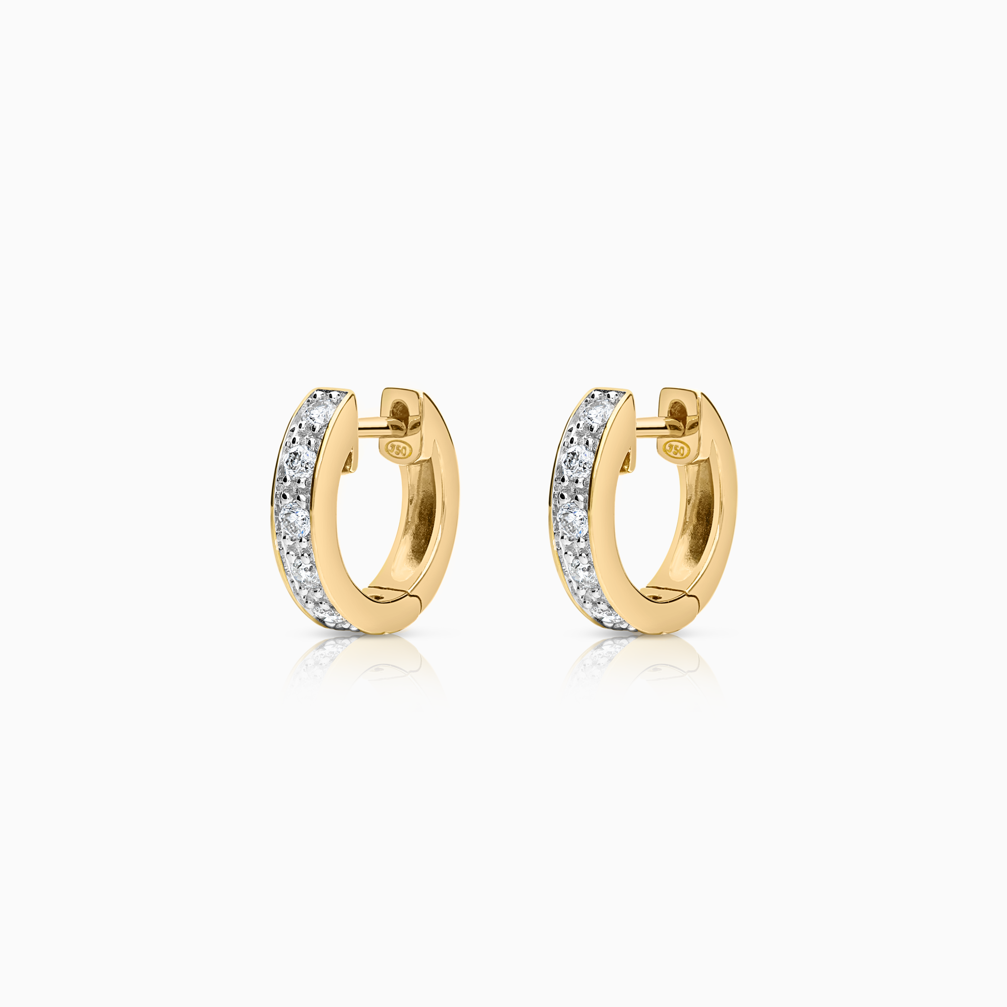 Diamond earrings 0.28ct 18K gold/white gold