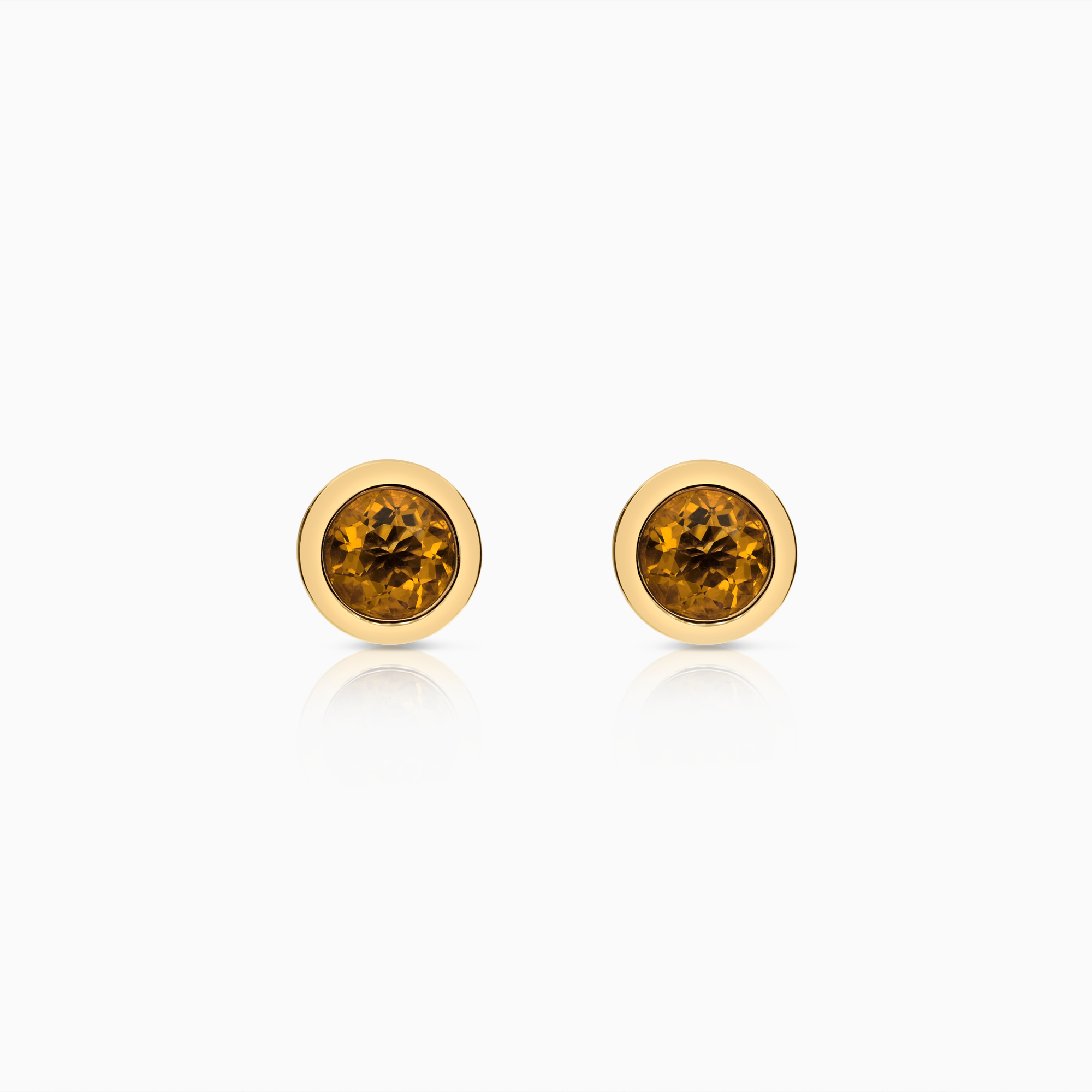 Gold Earrings with Citrines 3.90g 18K Gold