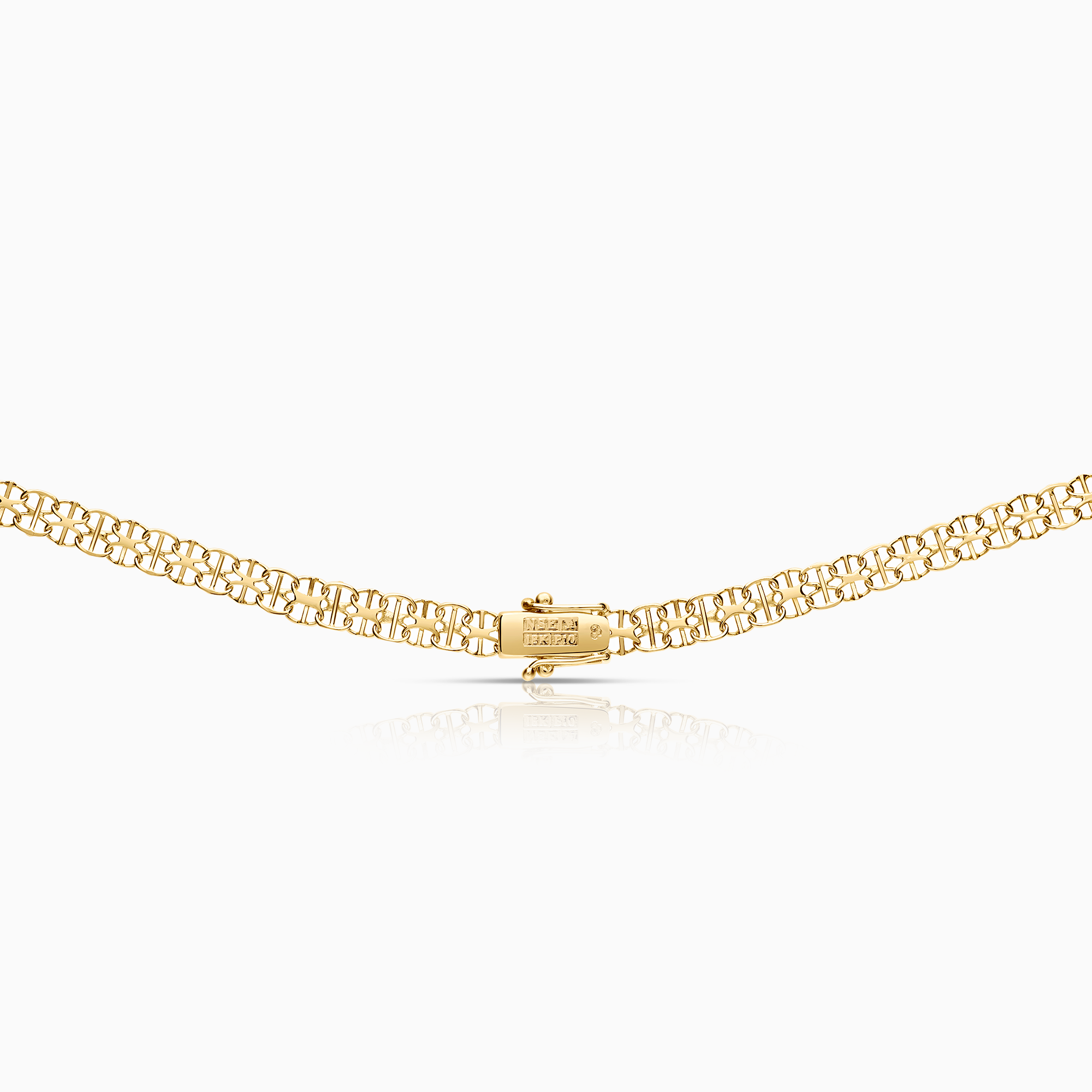X-link necklace with bar 14.71g 18K gold