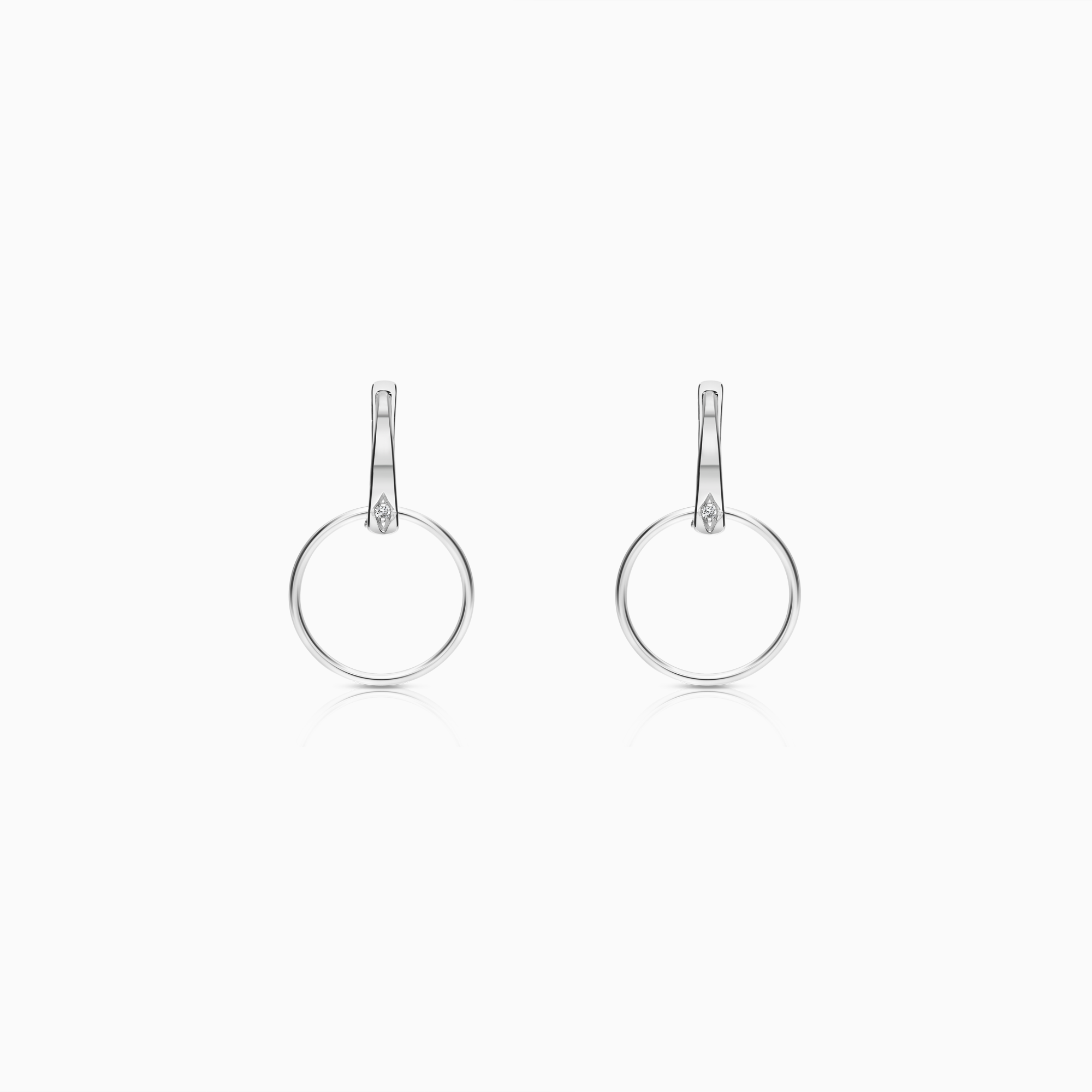 Diamantörhängen 0,03ct 14K vitguld