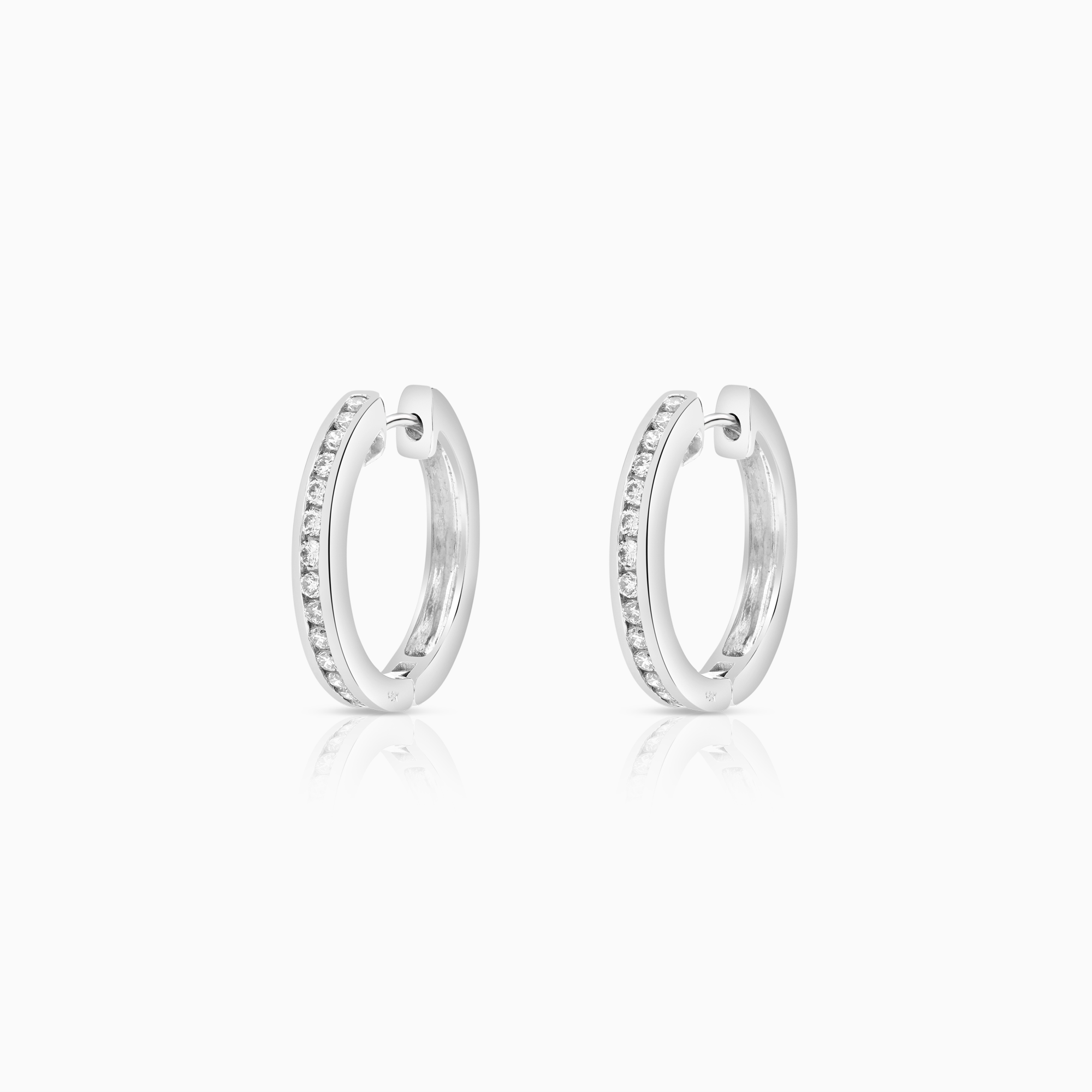 Diamantörhängen creoler 0,45ct 18K vitguld