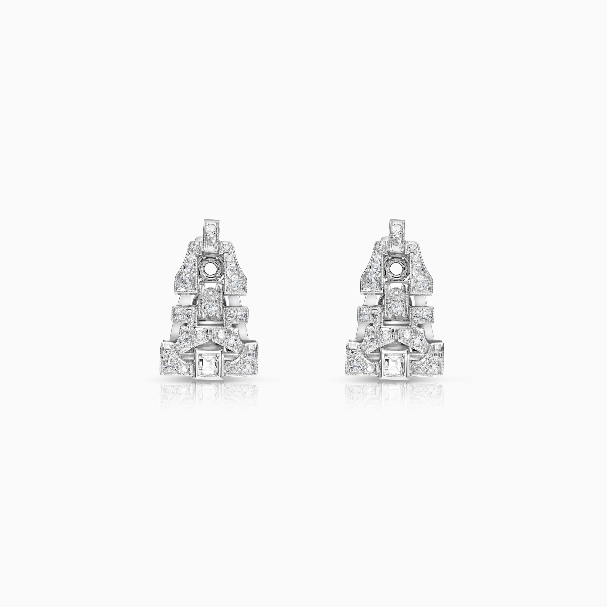 Diamantörhängen clips 1,20ct 18K vitguld