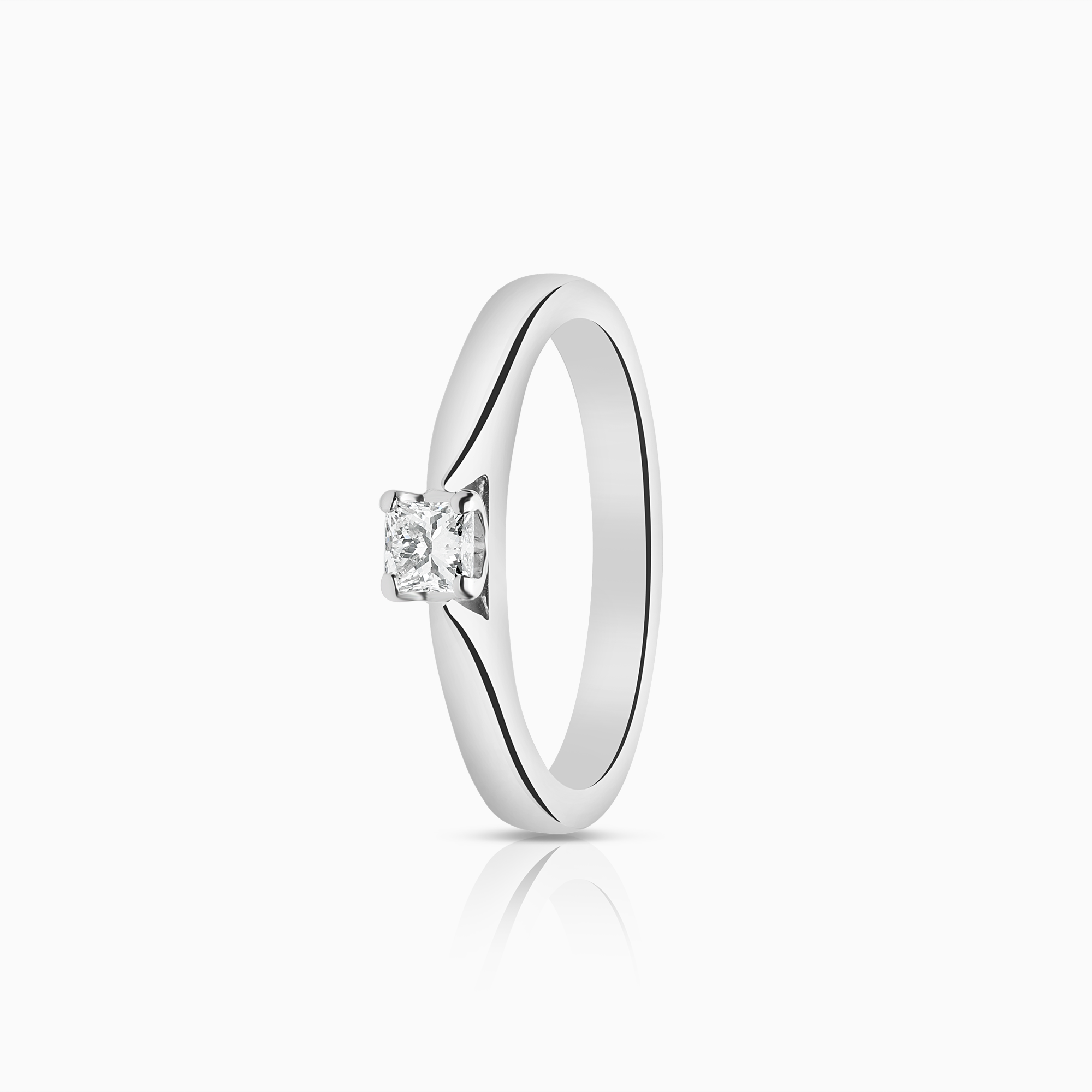 Solitärring princess 0,20ct 18K vitguld
