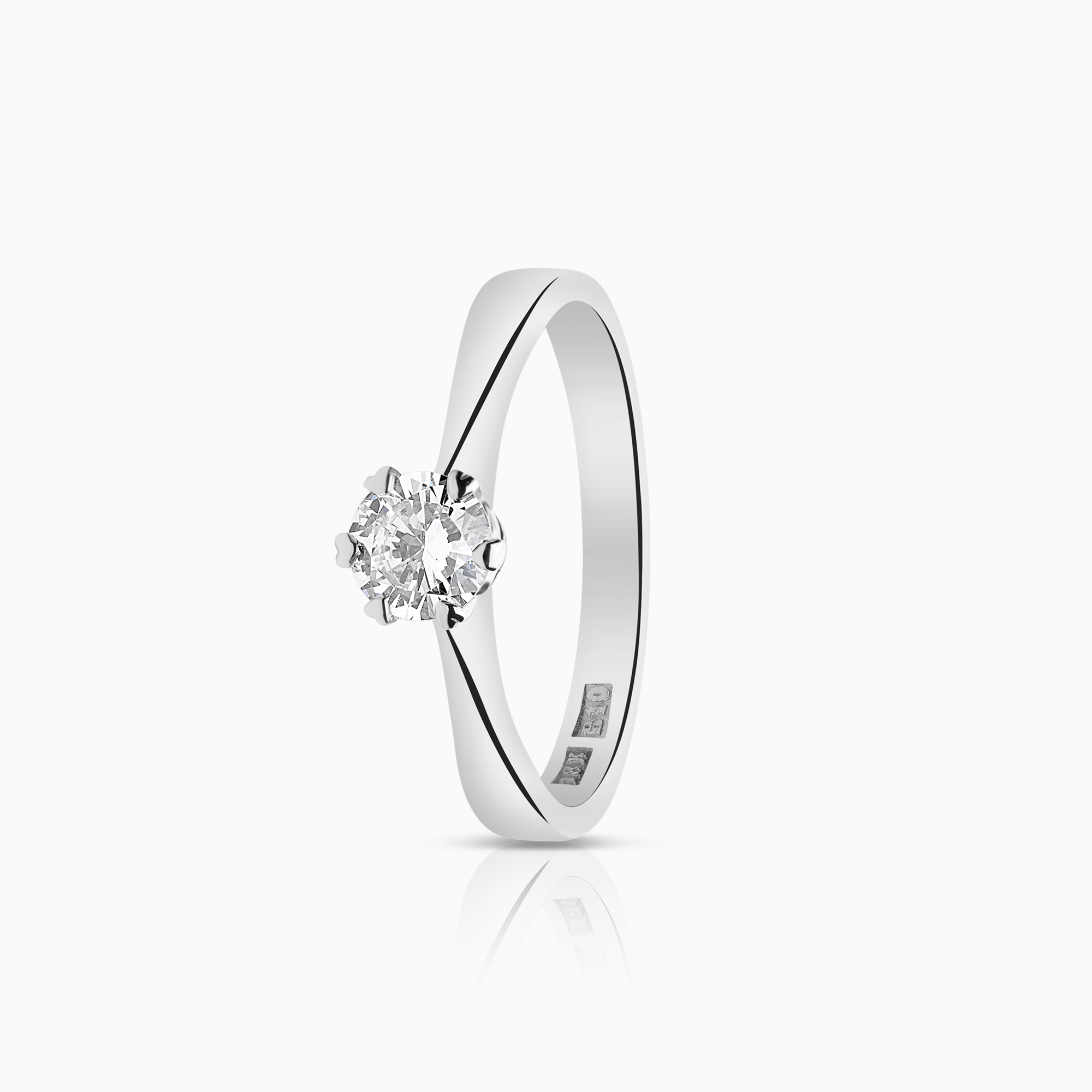 Solitärring 0,35ct 18K vitguld