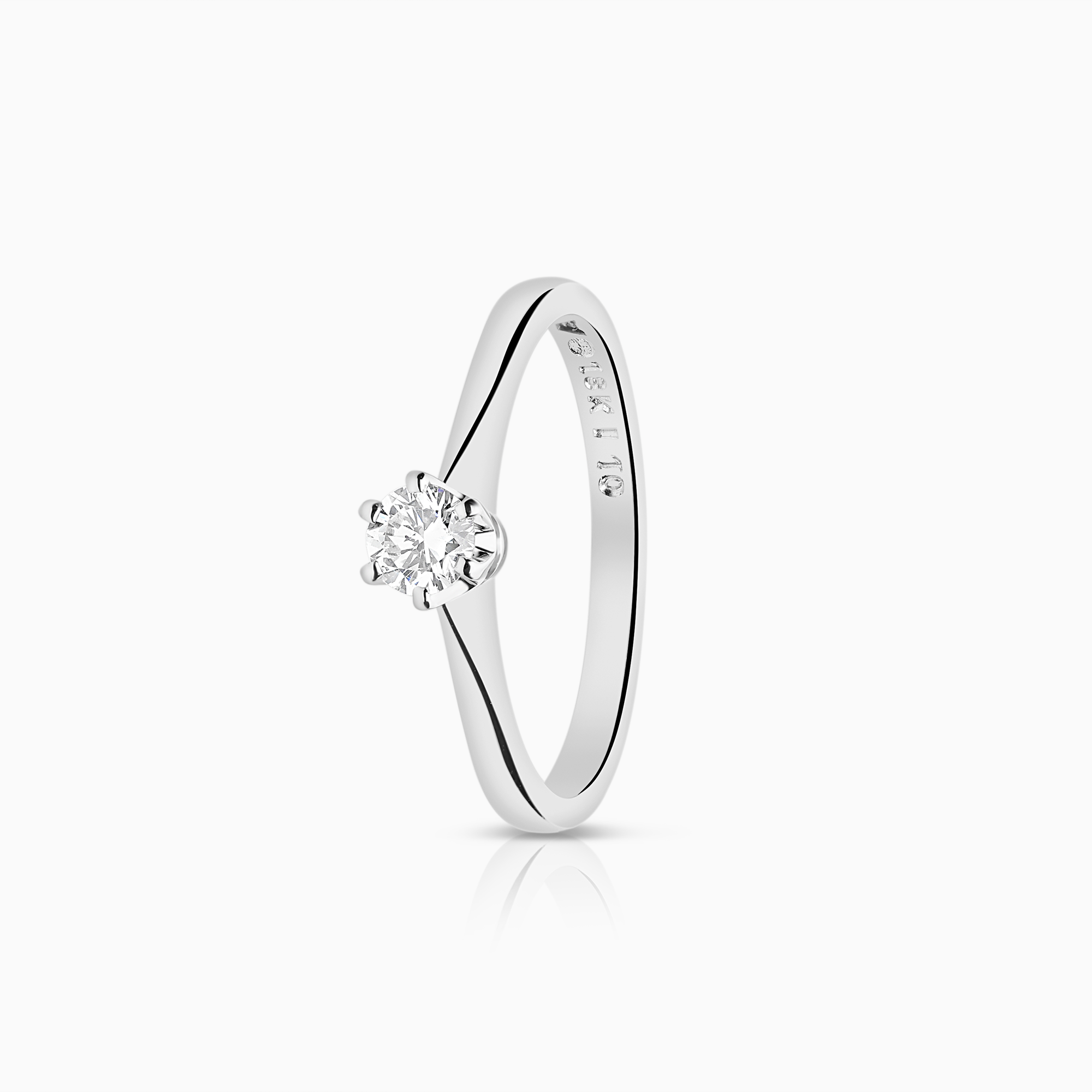 Solitärring 0,17ct 18K vitguld