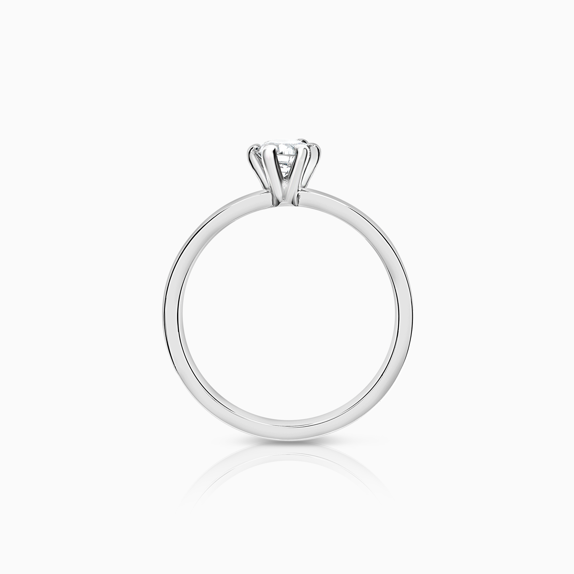 Solitaire ring 0.40ct 18K white gold