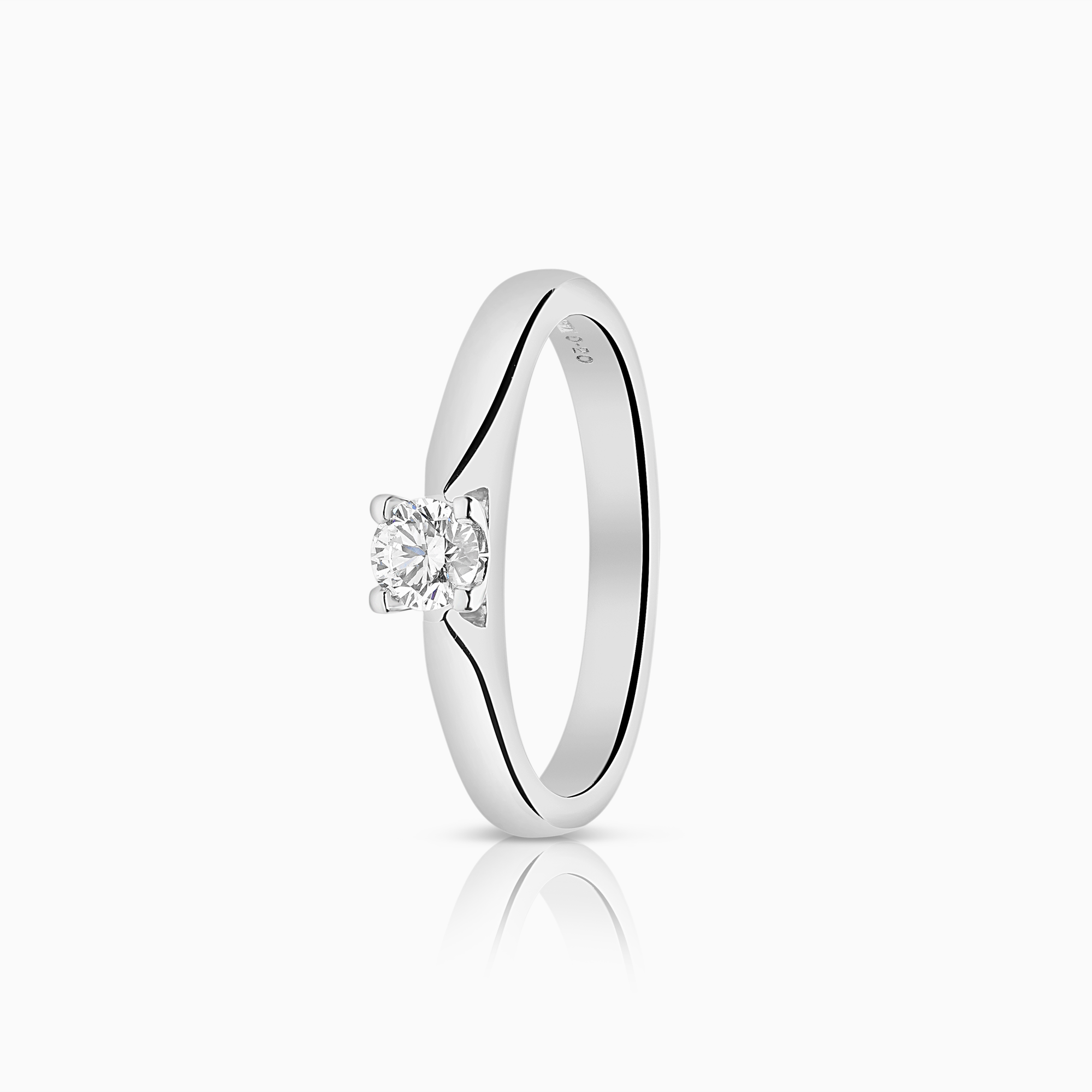 Solitärring 0,20ct 18K vitguld