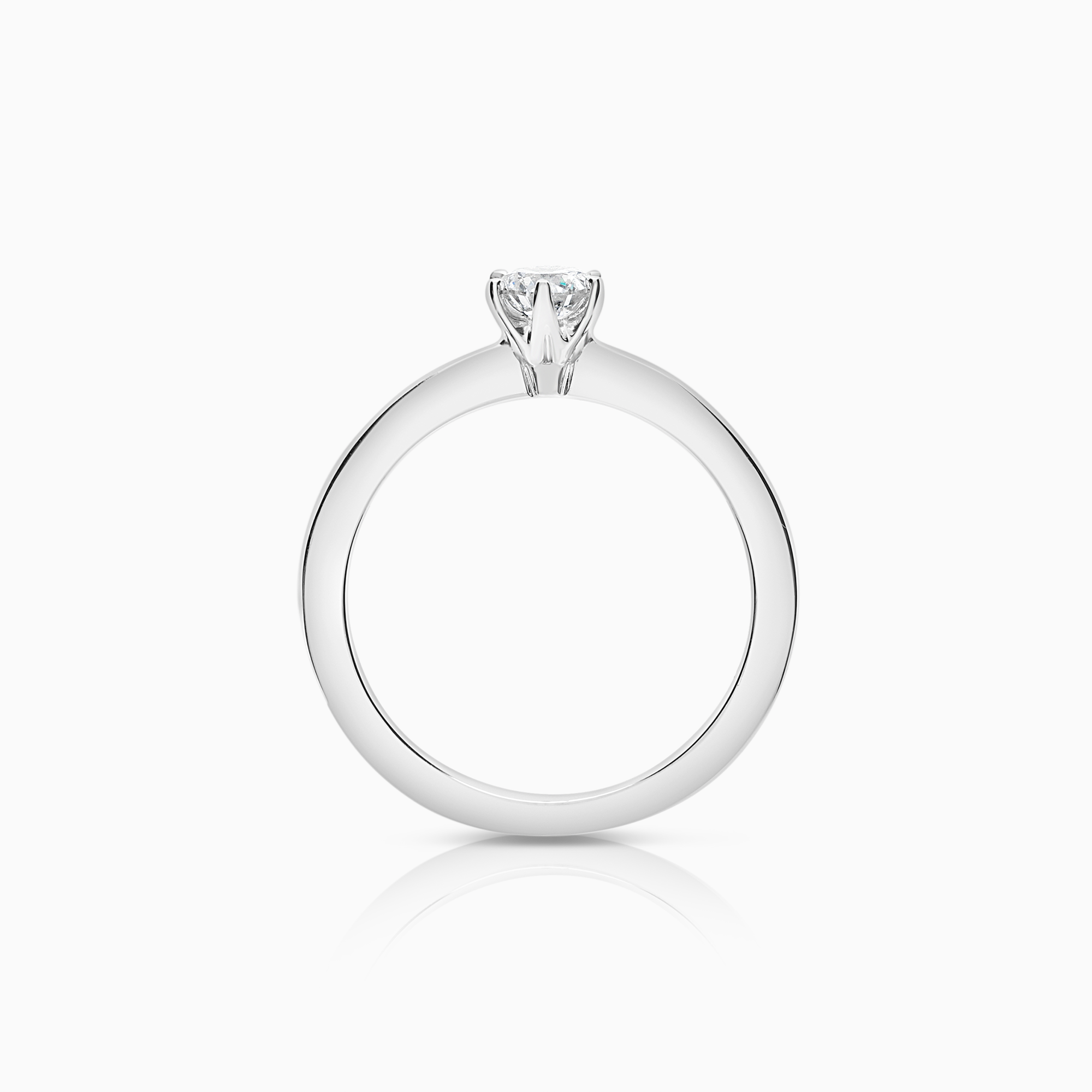 Solitaire ring 0.20ct 18K white gold