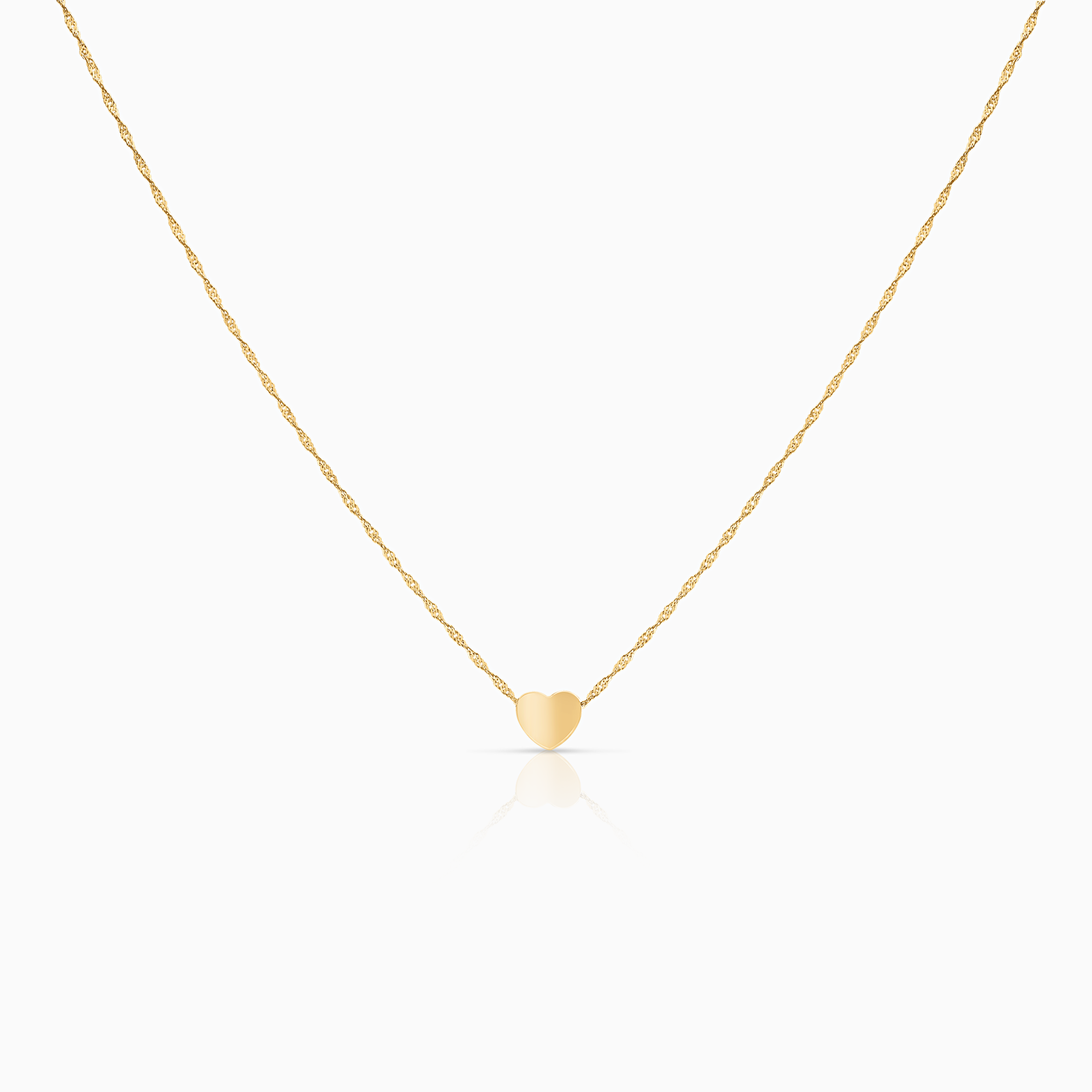 Necklace with heart pendant 1.43g 18K gold