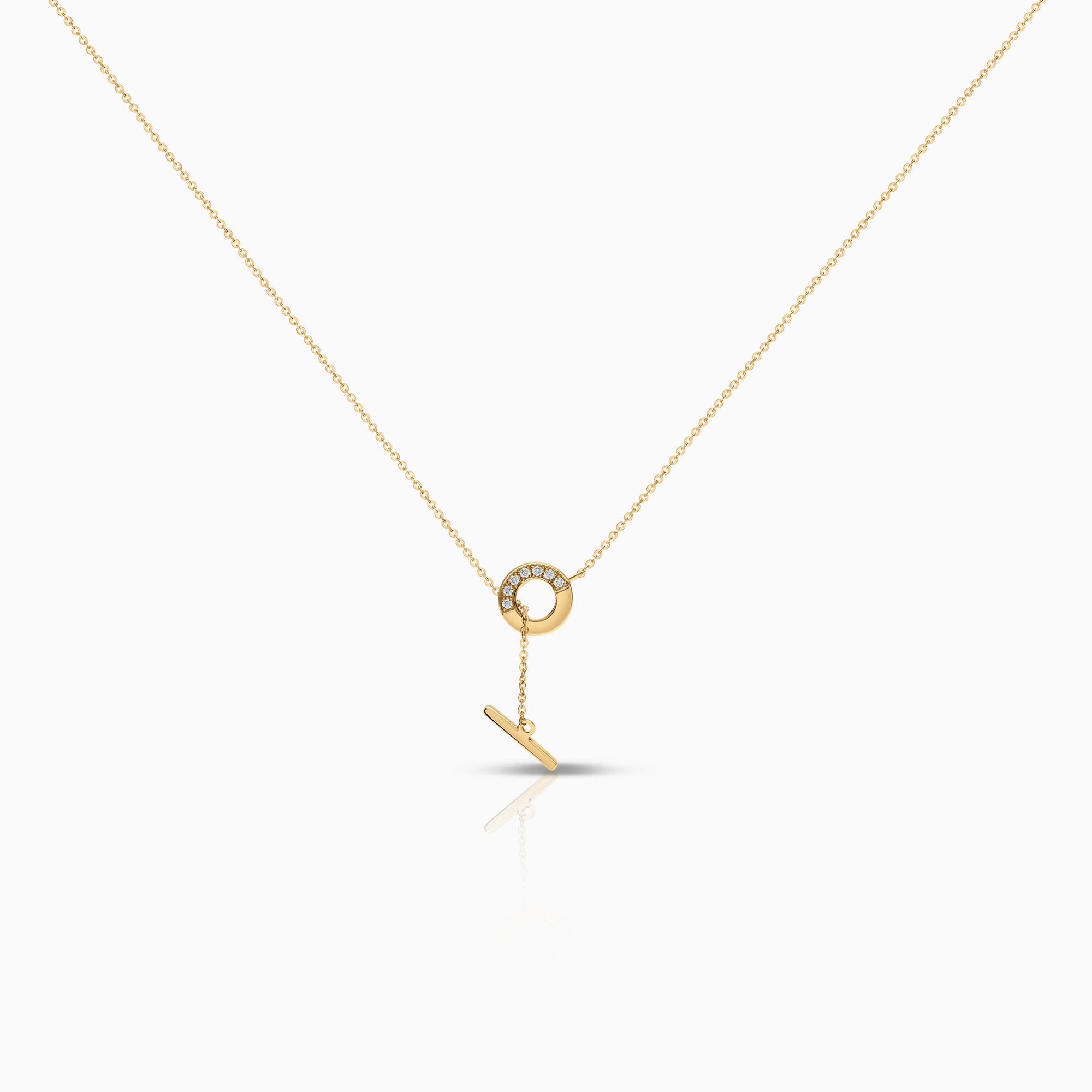 Halsband med diamanthänge 0,06ct 18K guld