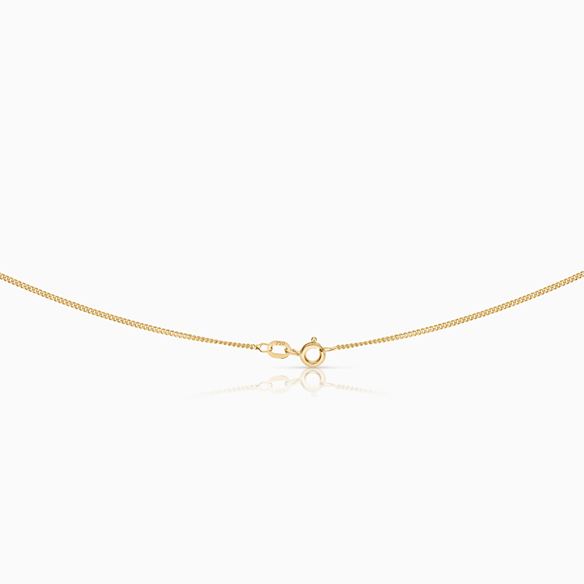 Necklace with diamond heart pendant 0.02ct 18K gold