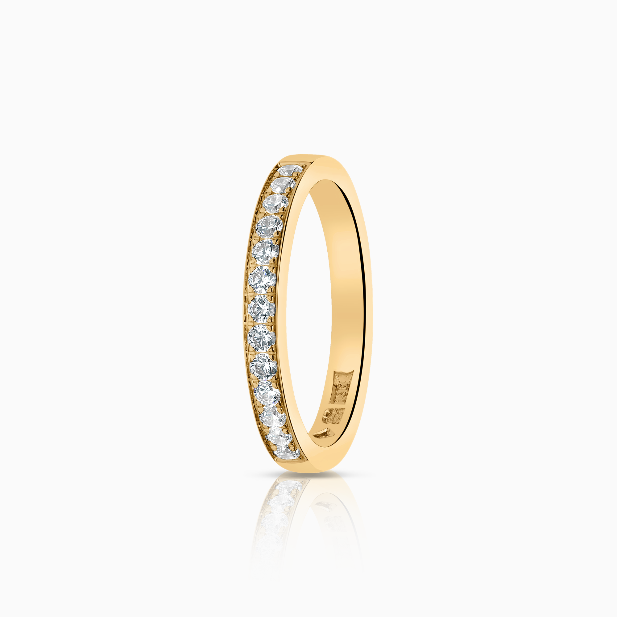 Alliansring cubic zirconia 18K guld