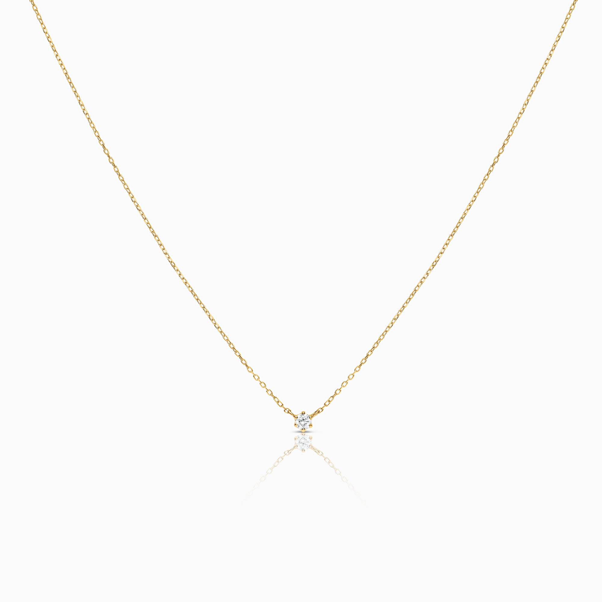 Halsband med diamanthänge 0,10ct 18K rödguld