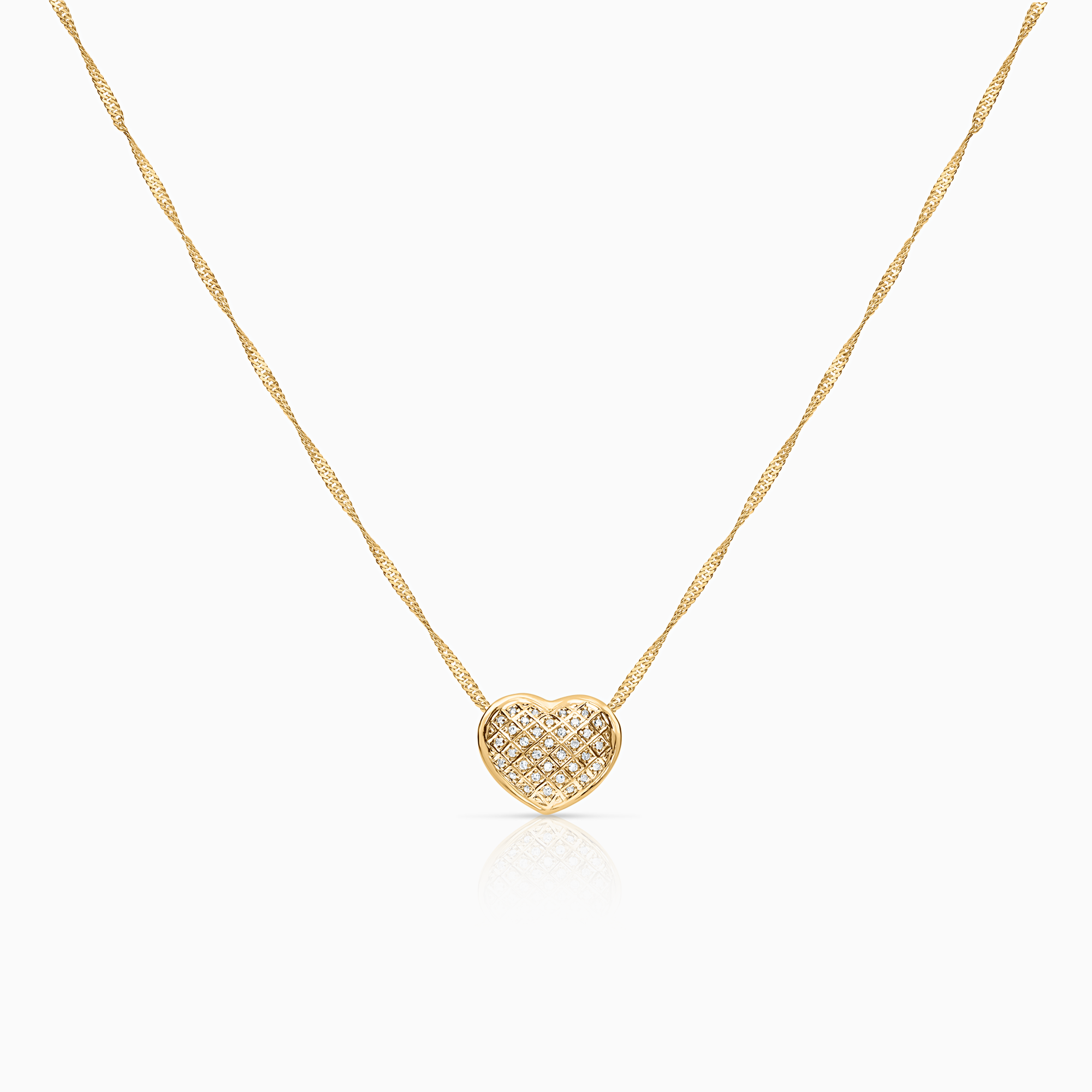 Halsband med hjärthänge 0,17ct 18K guld