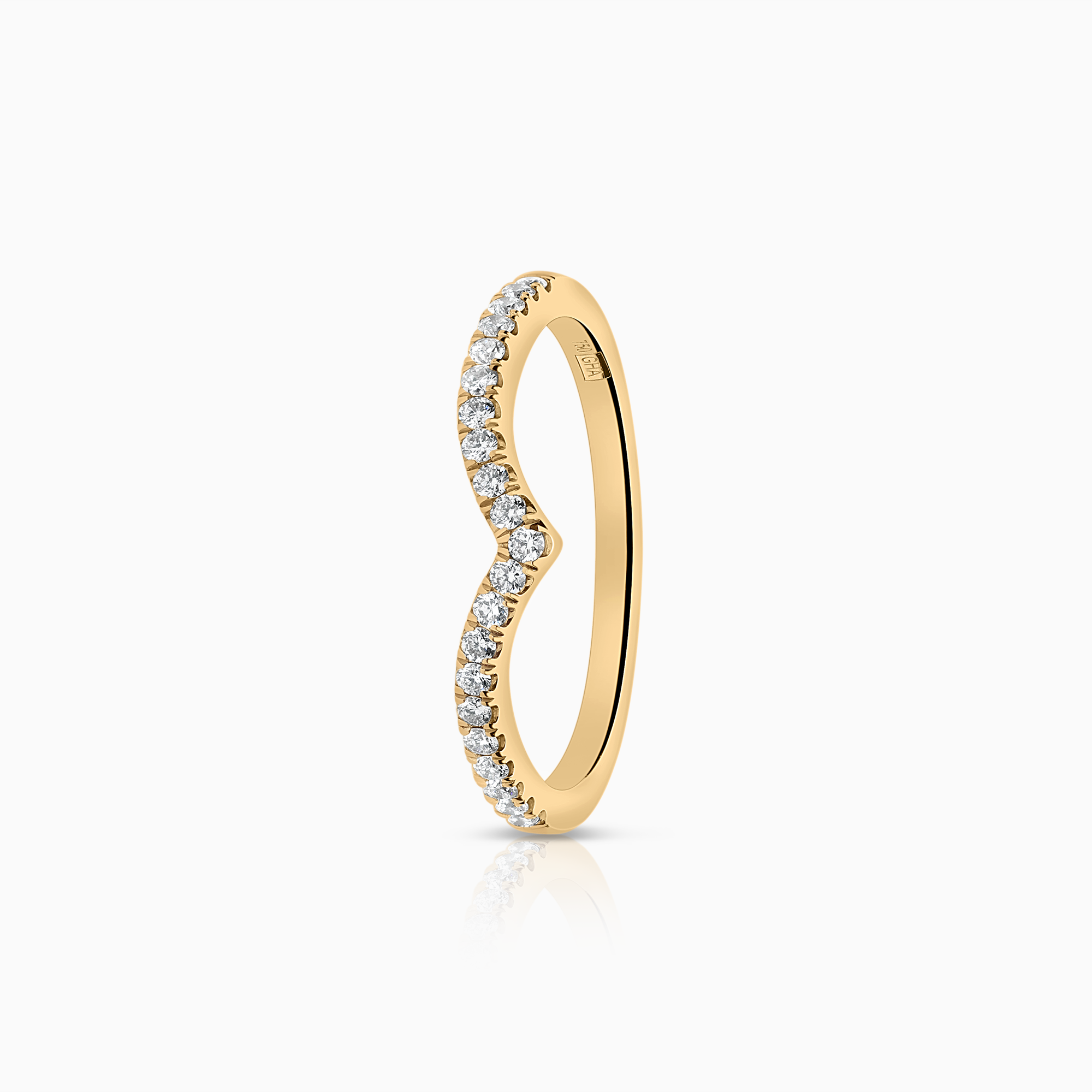 Alliansring 0,18ct 18K guld