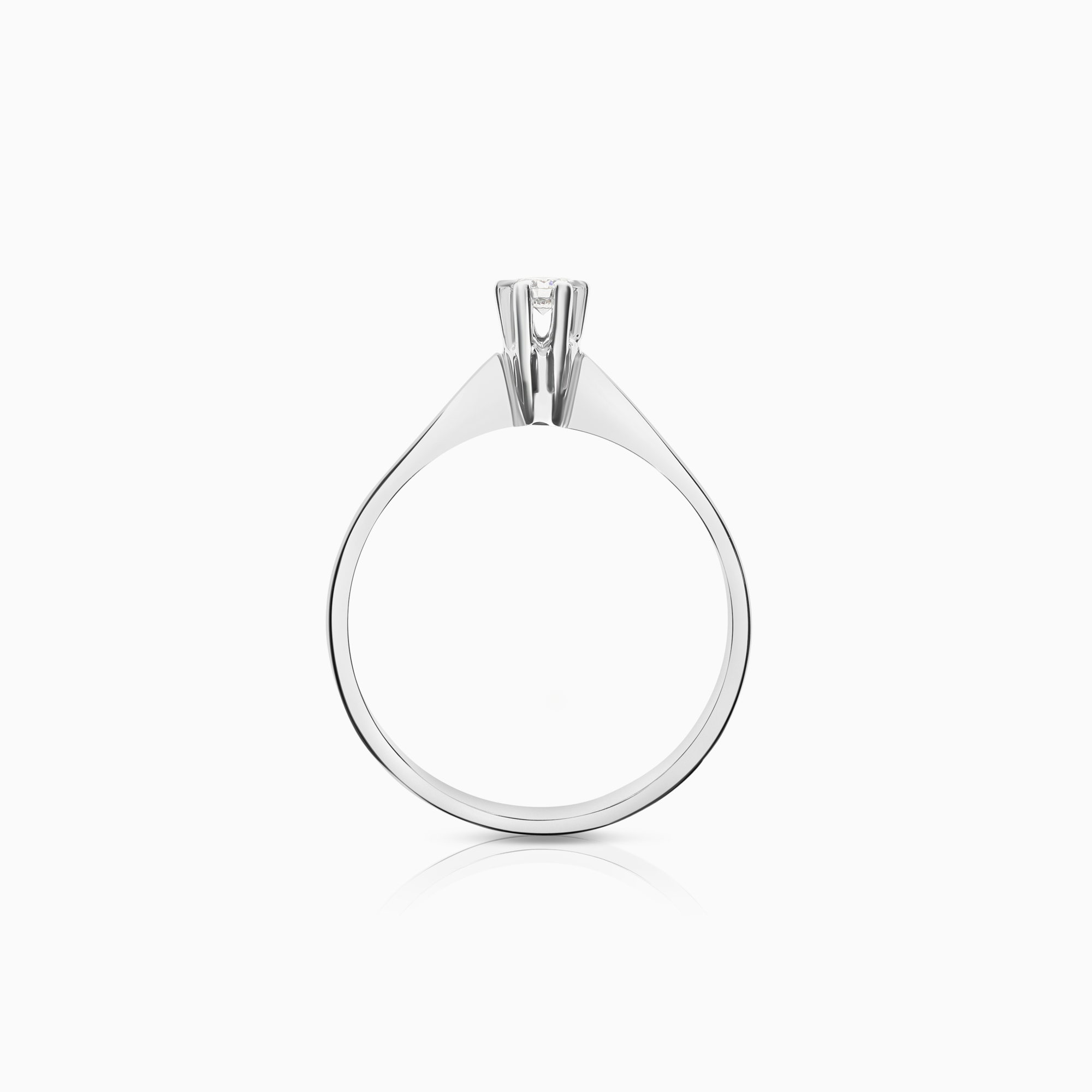 Solitaire ring 0.07ct 18K white gold
