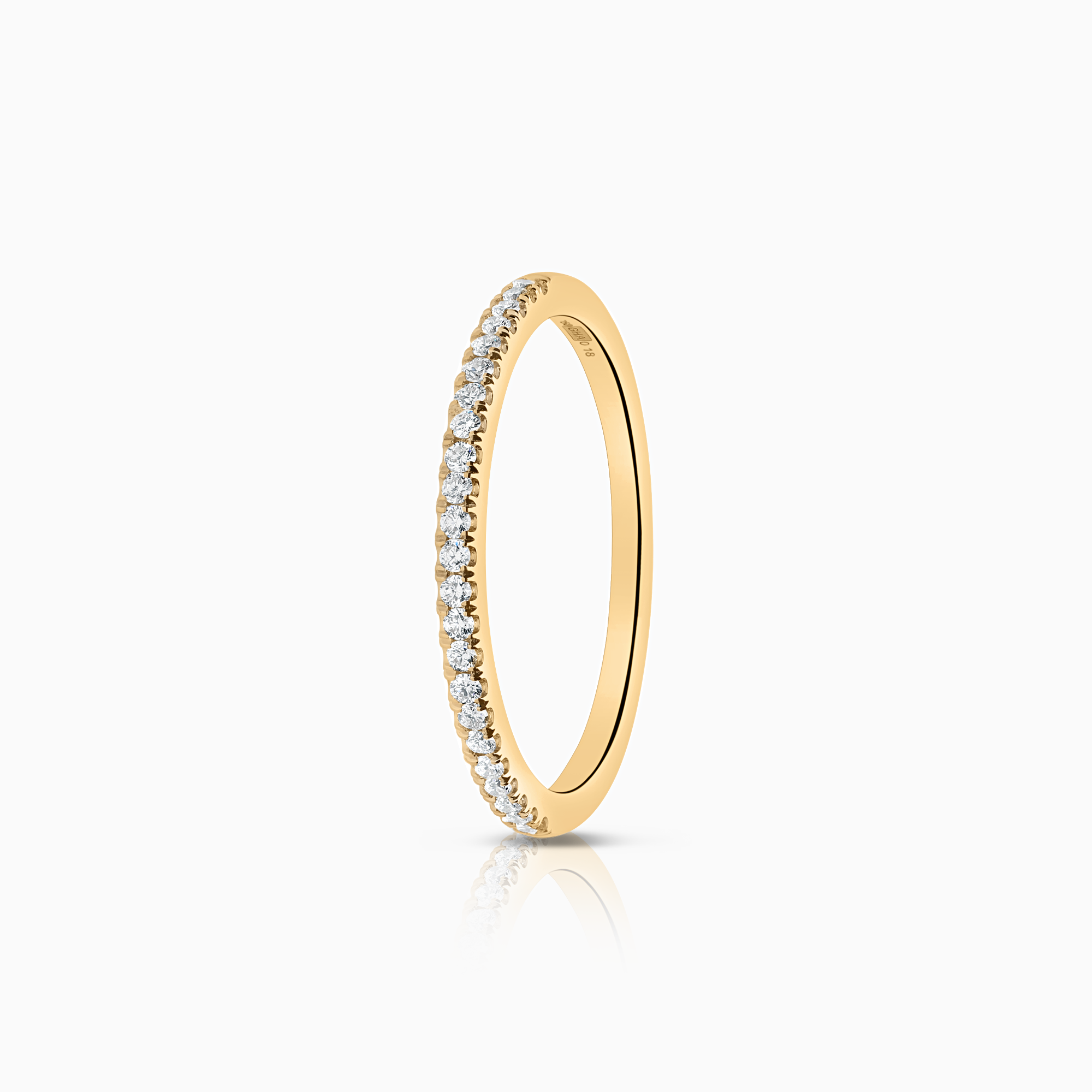 Alliansring 0,18ct 18K guld