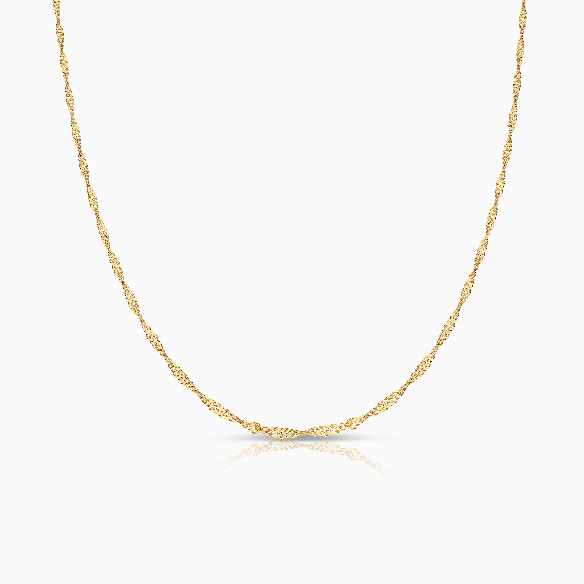 Singaporelänk 59,5cm 18K guld