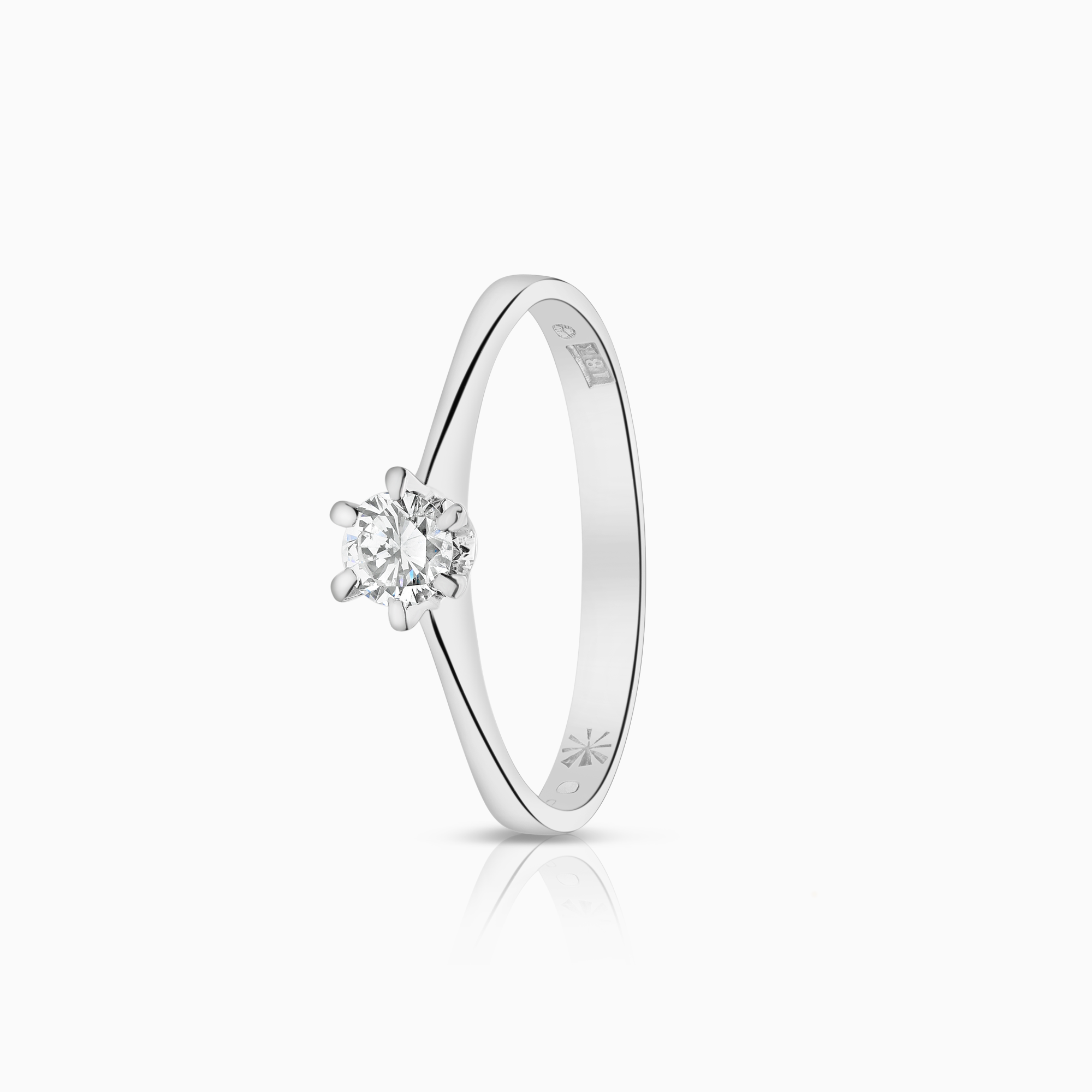 Solitärring 0,24ct 18K vitguld