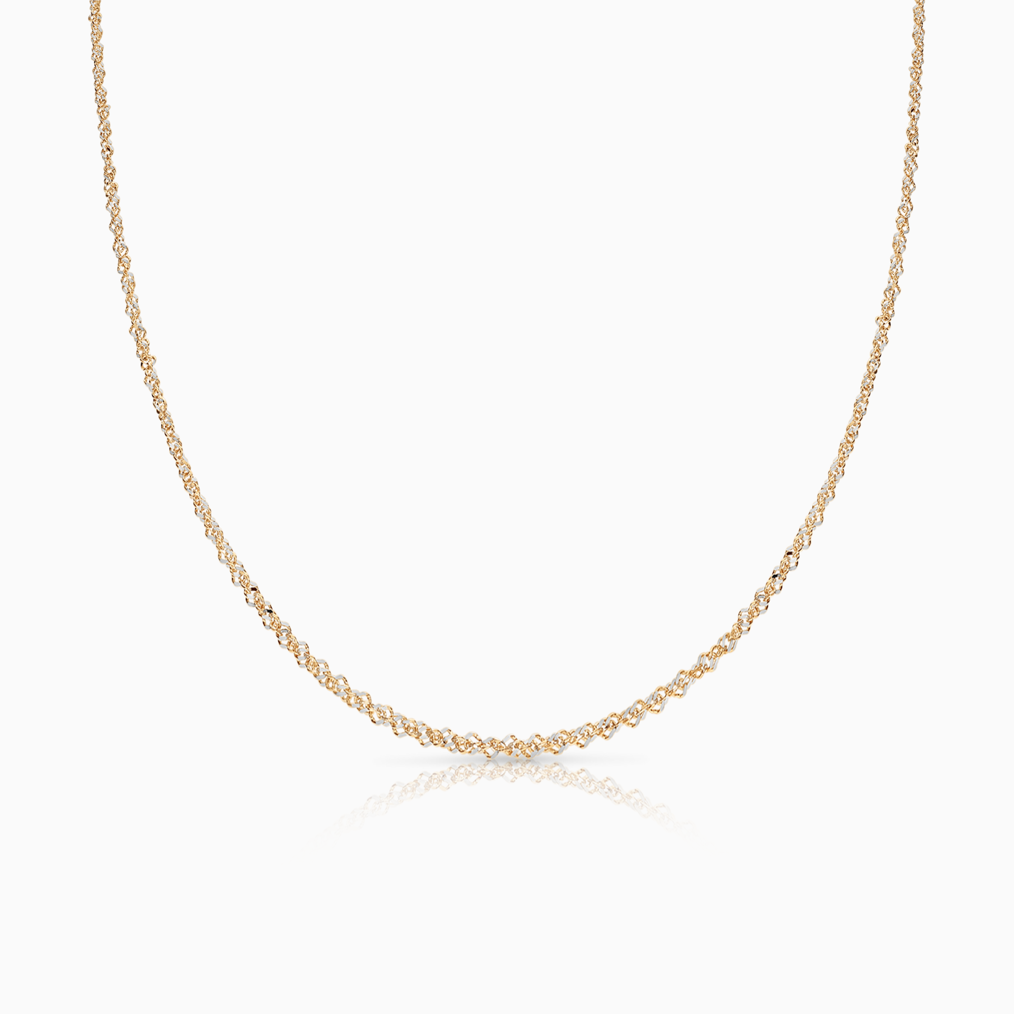 Singapore chain 42.0cm 18K white/yellow gold