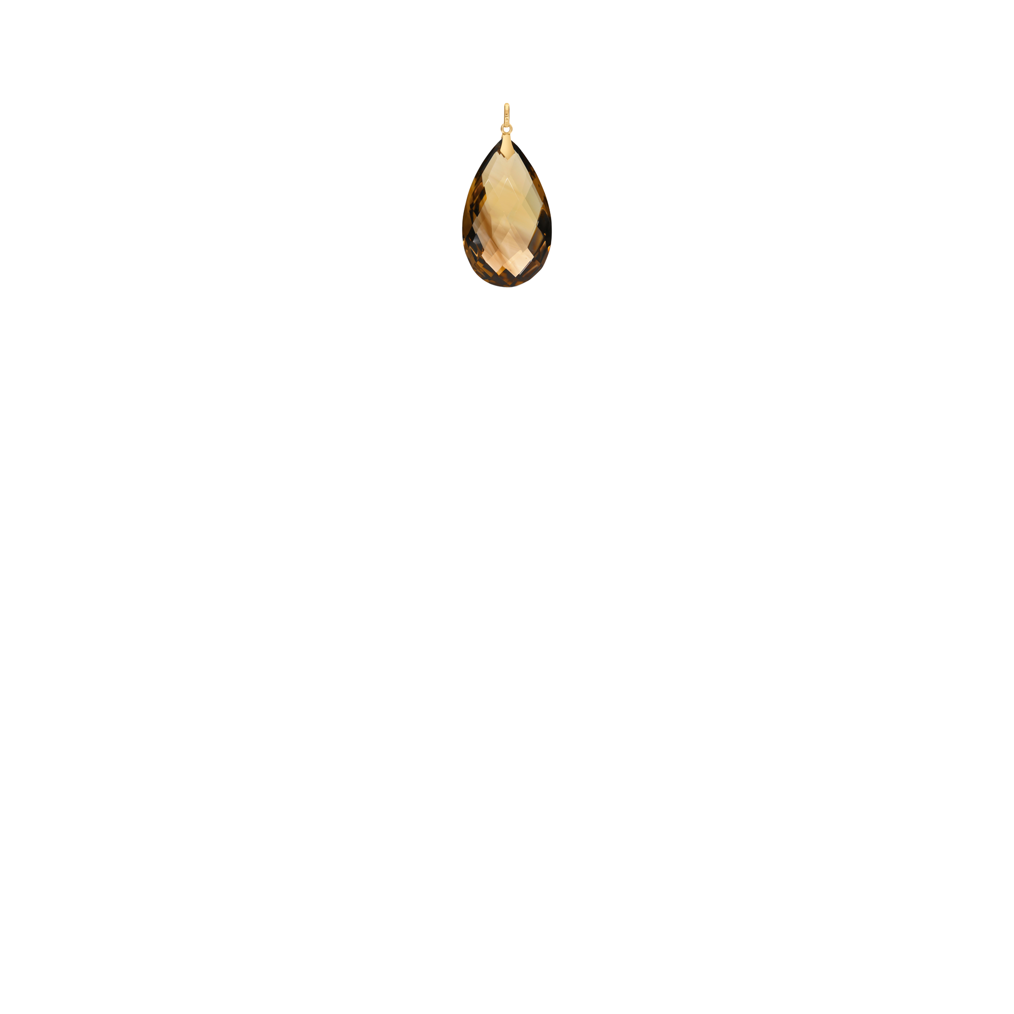 Ädelstenshänge med rökkvarts 13,83g 18K guld