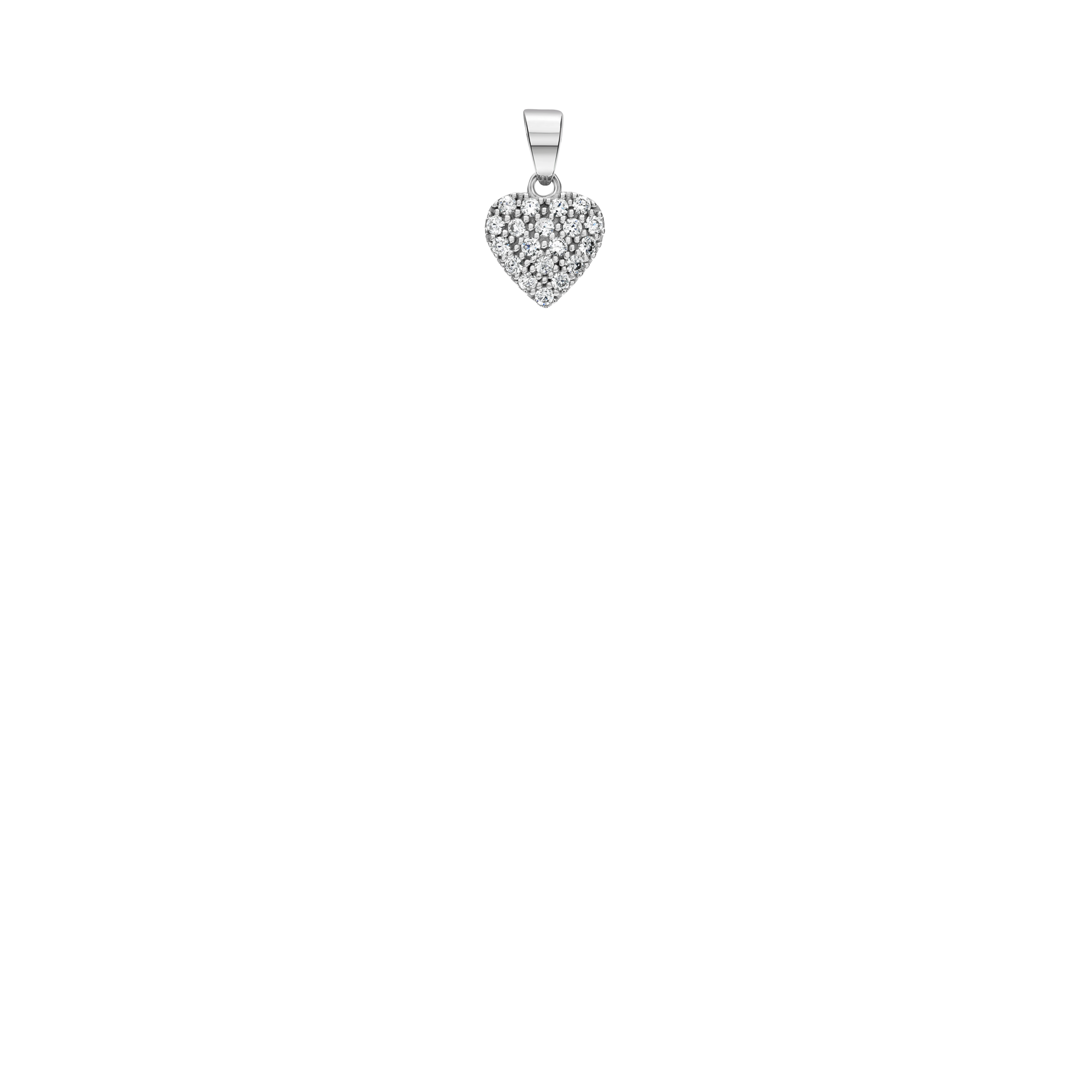 Hängsmycke hjärta med cubic 1,44g 18K vitguld