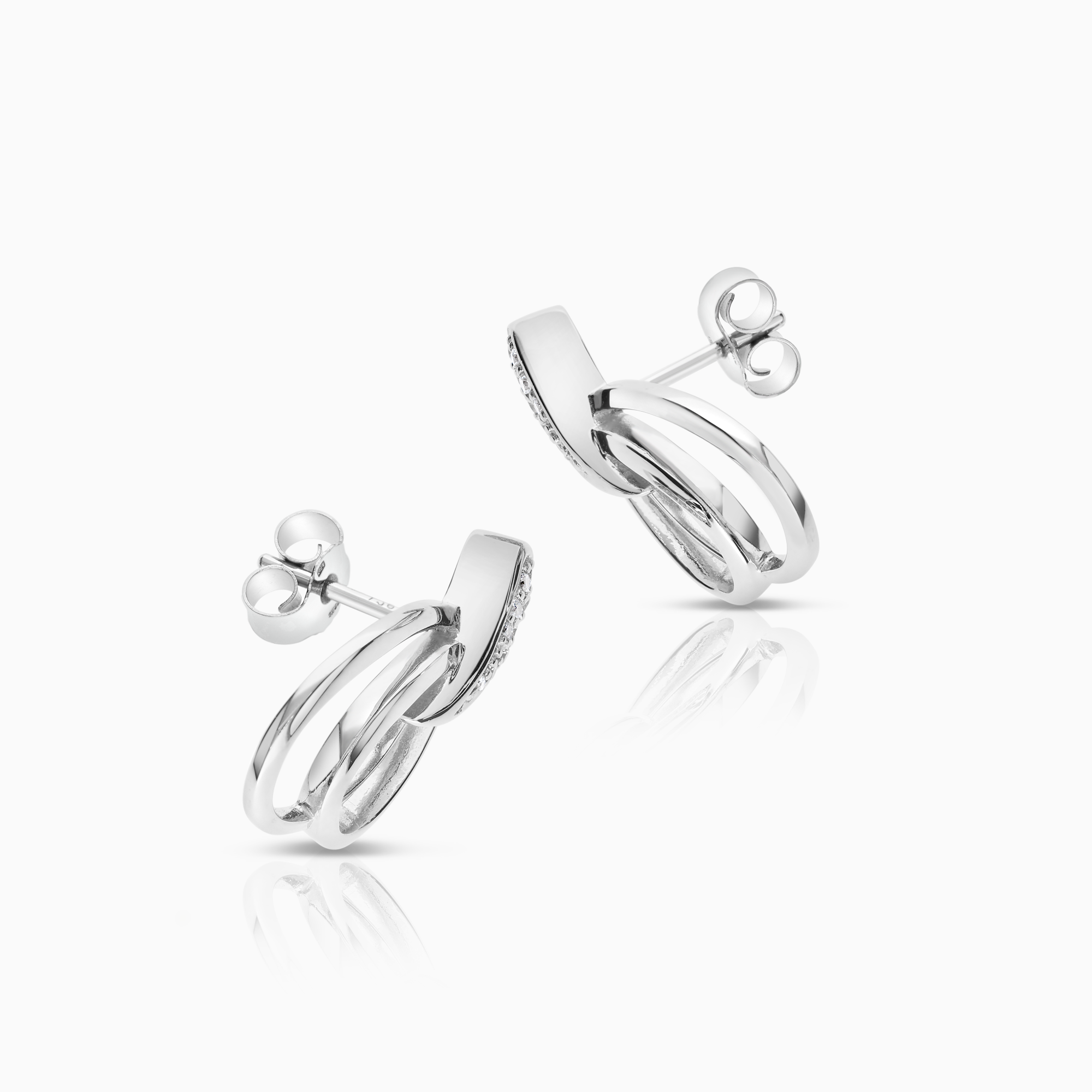 Diamantörhängen 0,13ct 18K vitguld