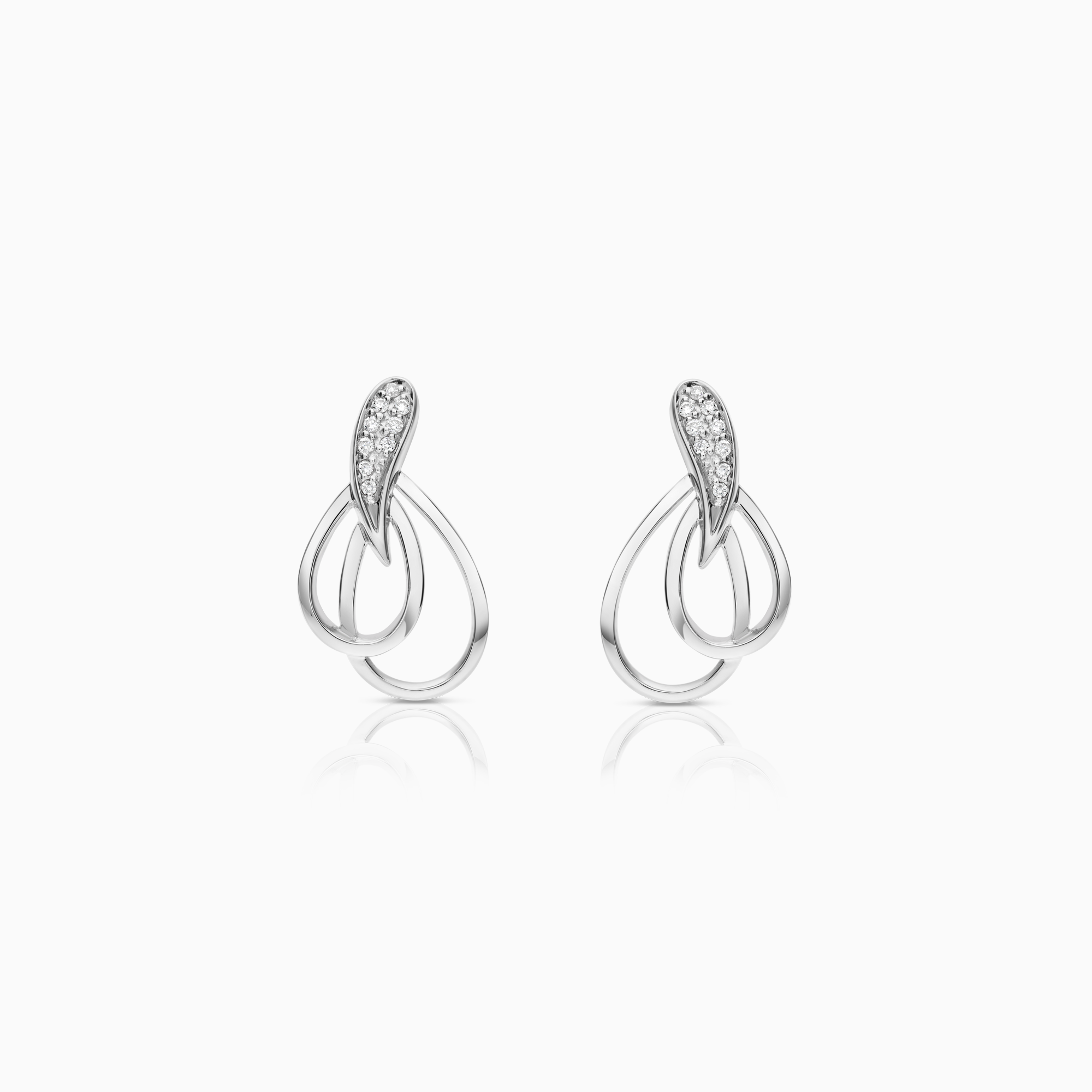 Diamantörhängen 0,13ct 18K vitguld