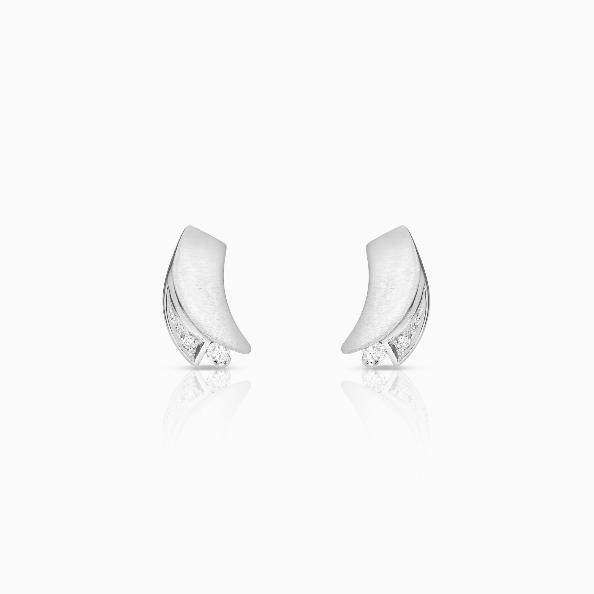 Diamantörhängen 0,07ct 18K vitguld