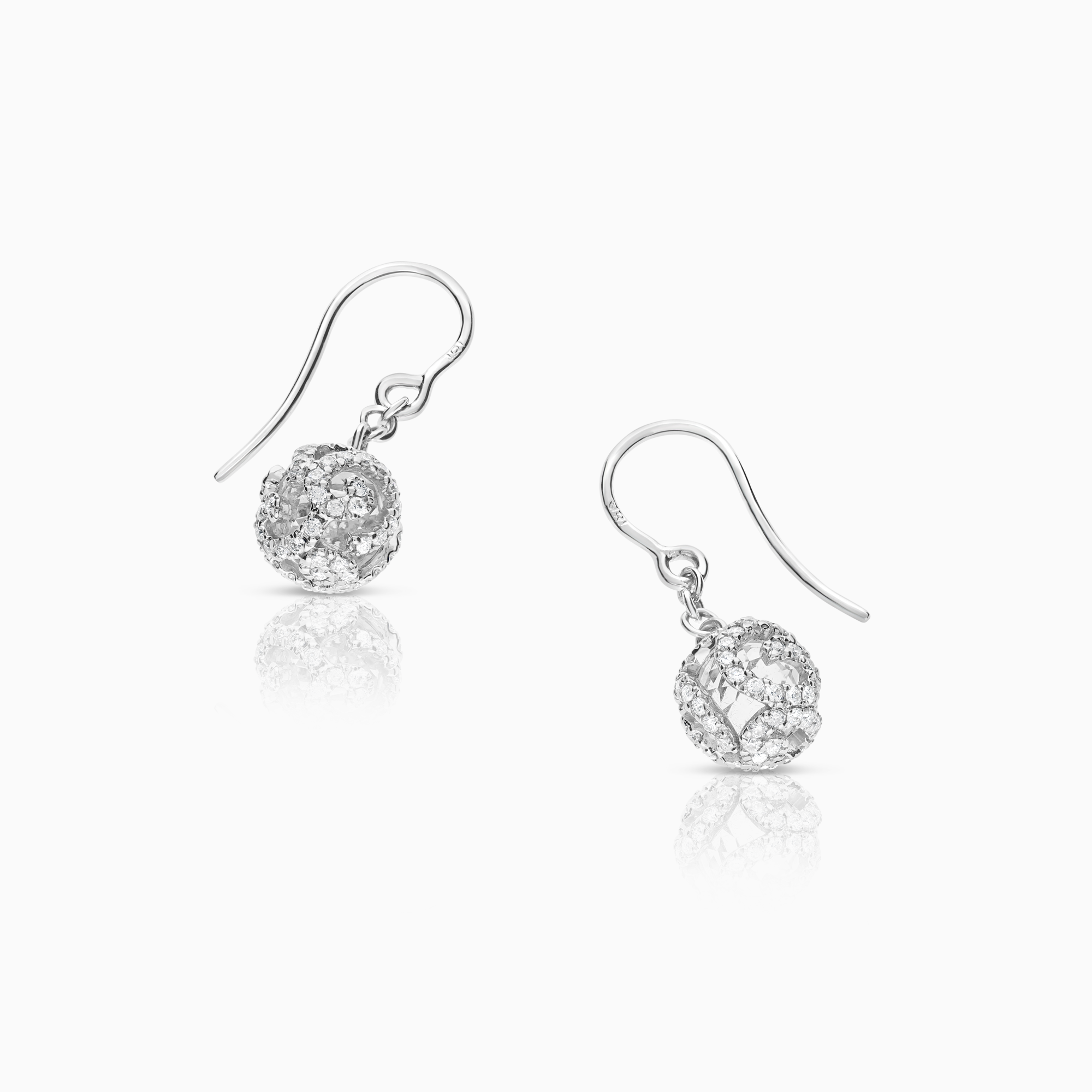Diamond earrings 0.50ct 18K white gold