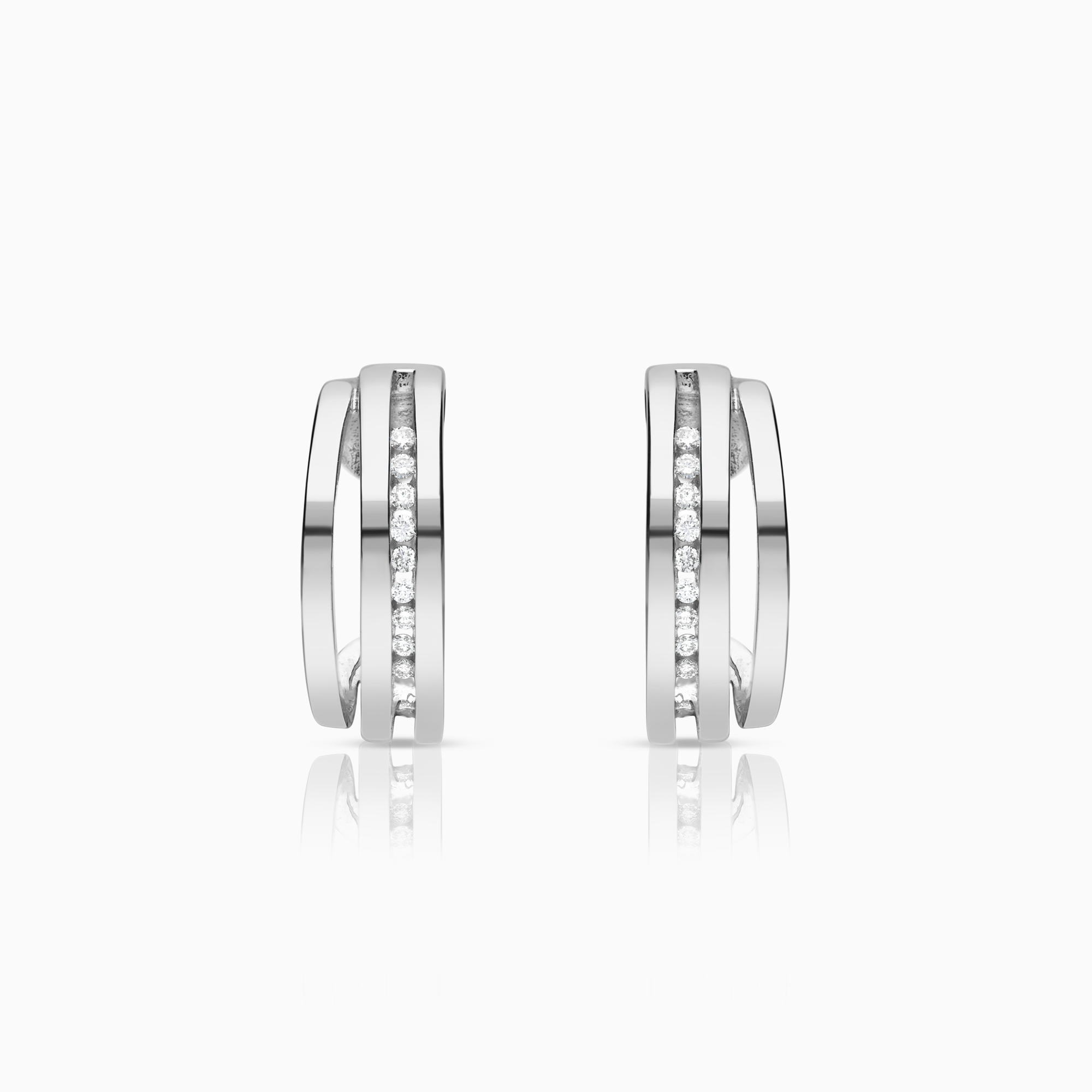 Diamantörhängen 0,18ct 18K vitguld