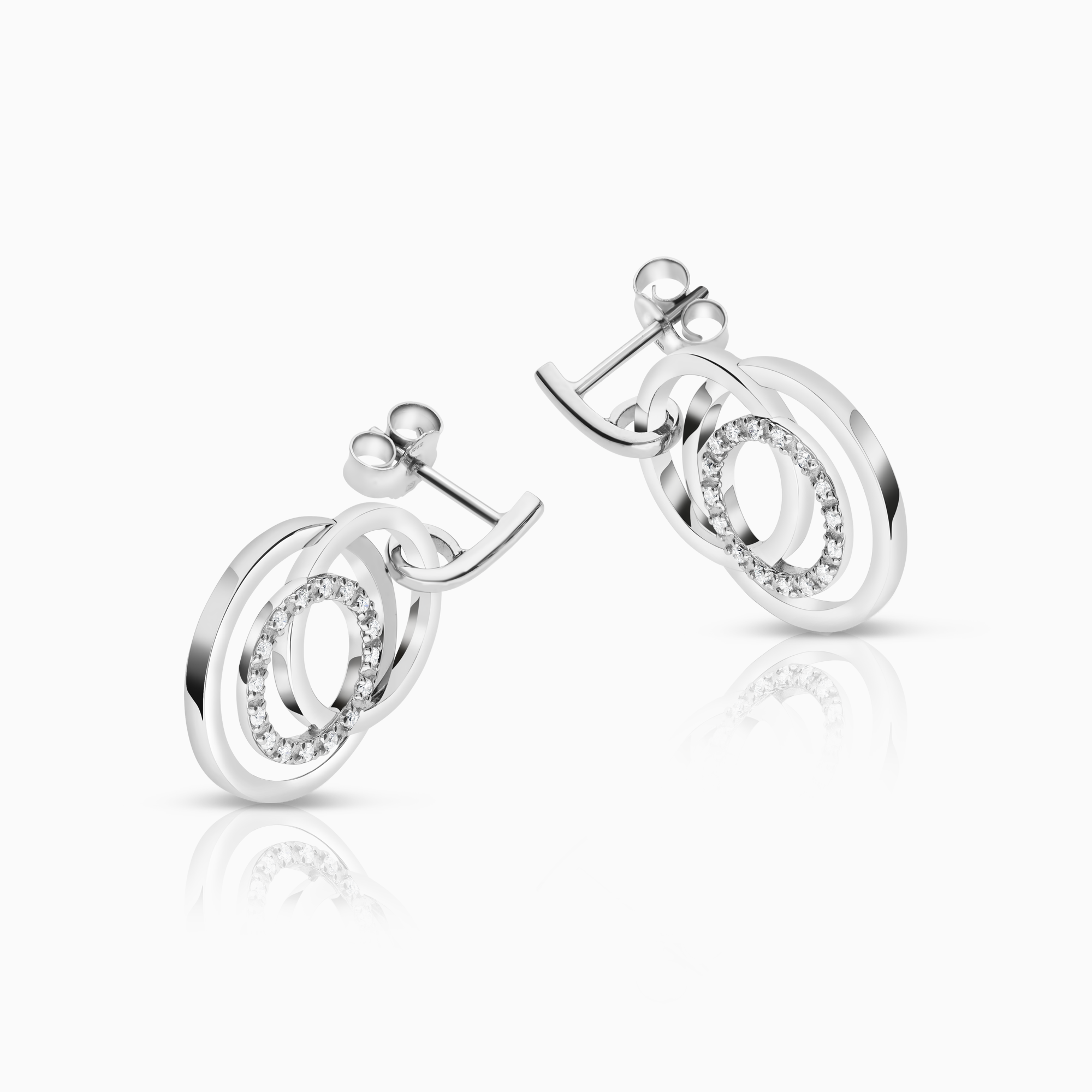 Diamantörhängen 0,16ct 18K vitguld